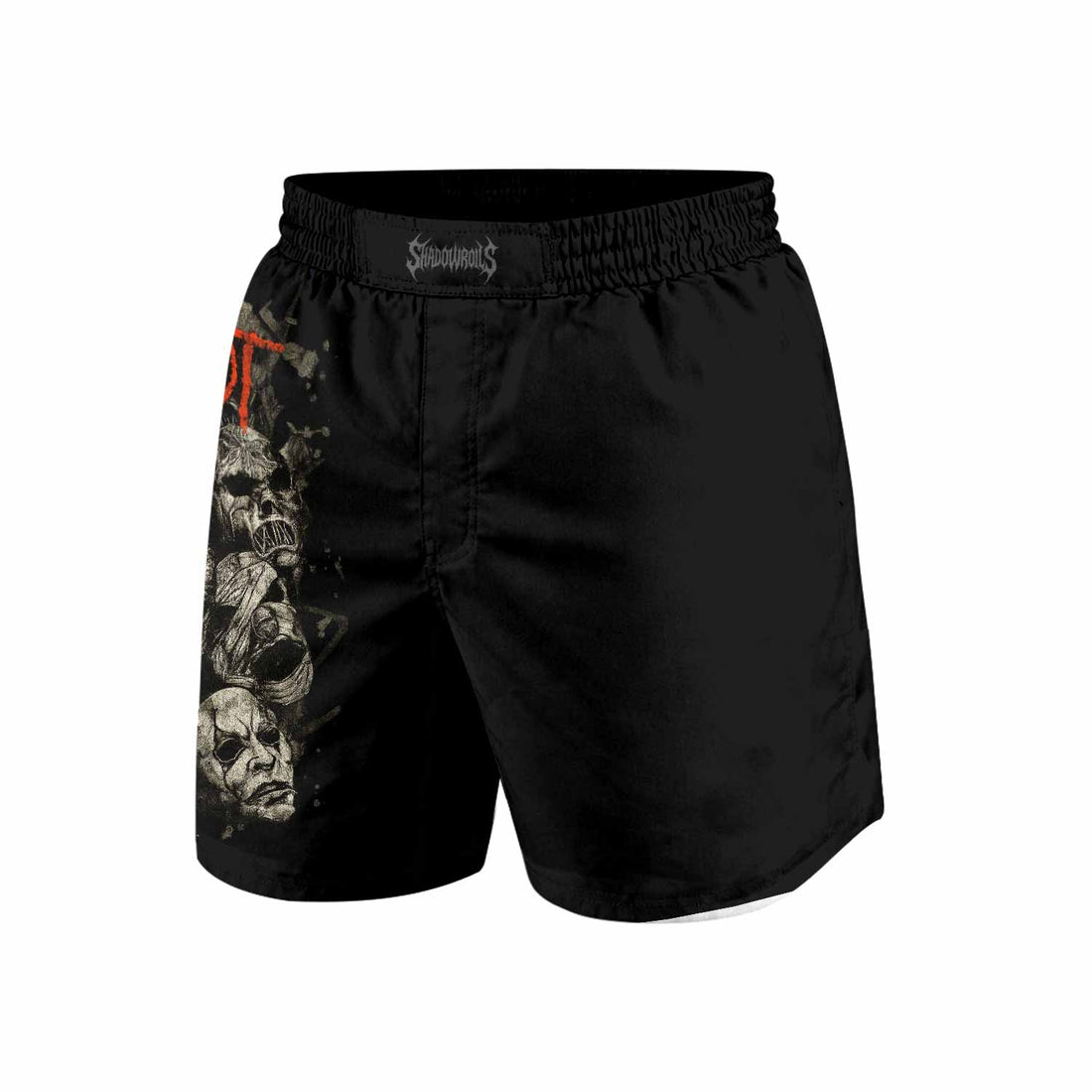 Slipknot Skull Grappling Shorts - front and back view