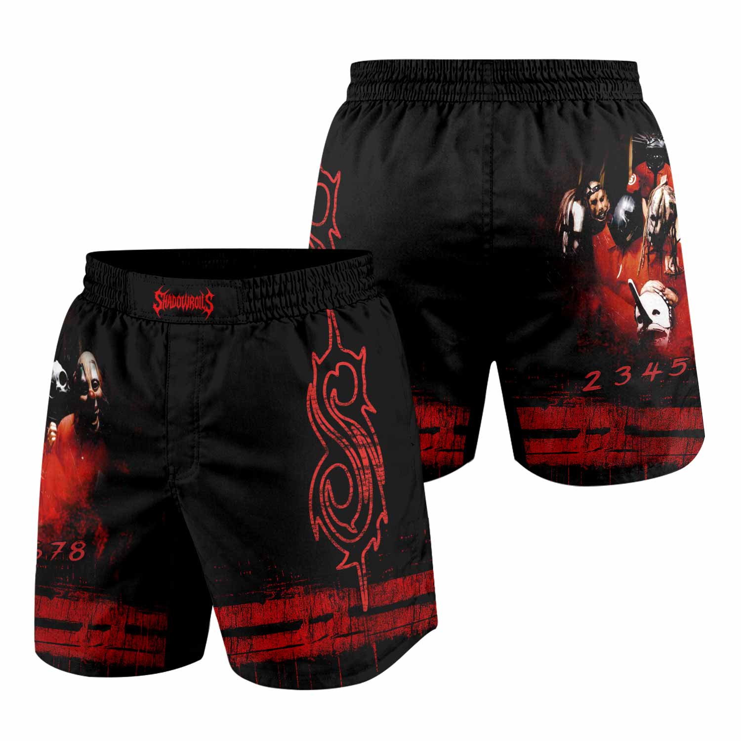 Slipknot Debut Grappling Shorts - front and back view