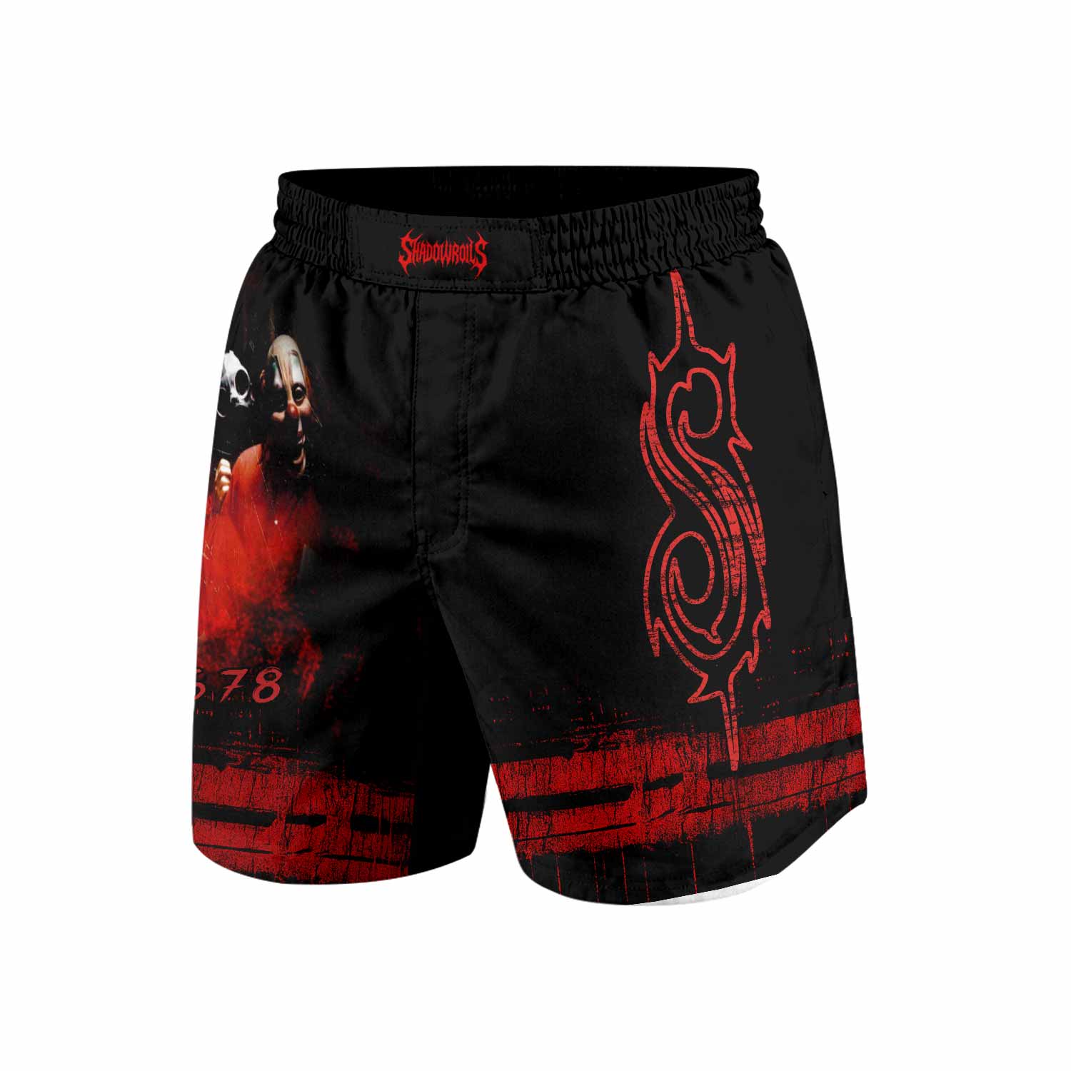 Slipknot Debut Grappling Shorts - front view mockup