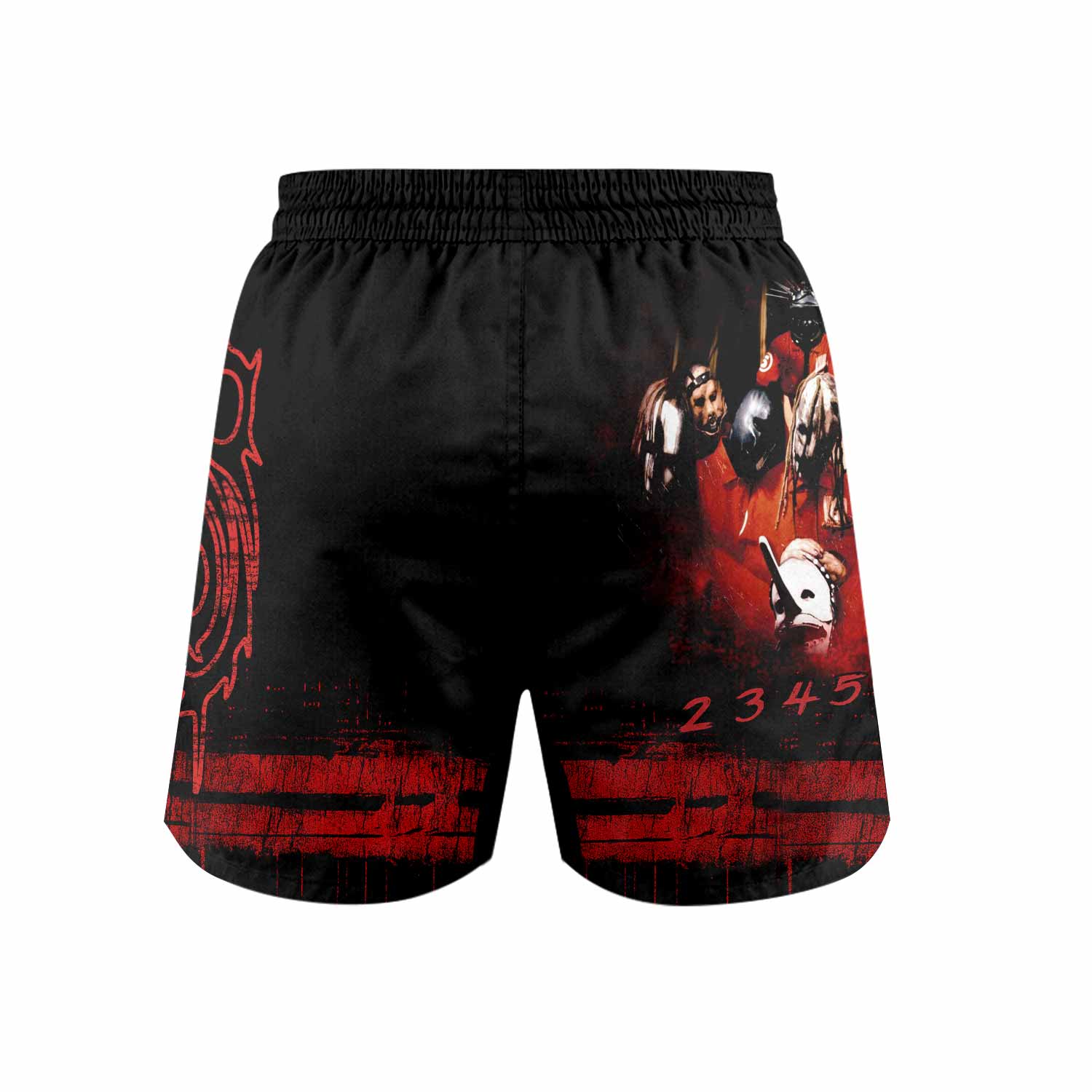 Slipknot Debut Grappling Shorts - back view mockup