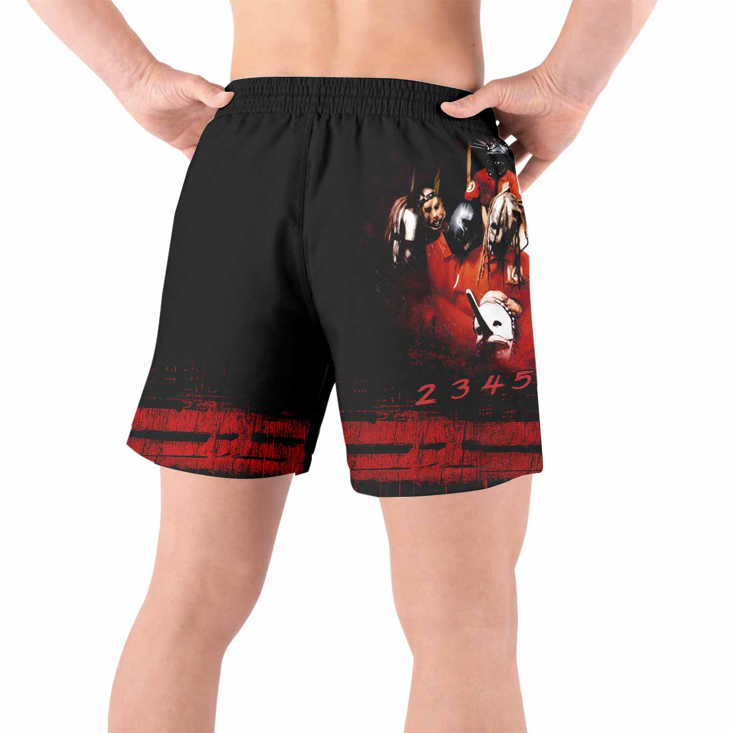 Slipknot Debut Grappling Shorts - back view lifestyle