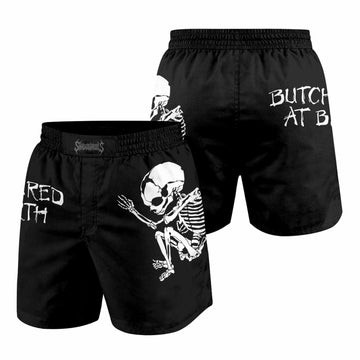 Butchered at Birth Grappling Shorts - front and back view
