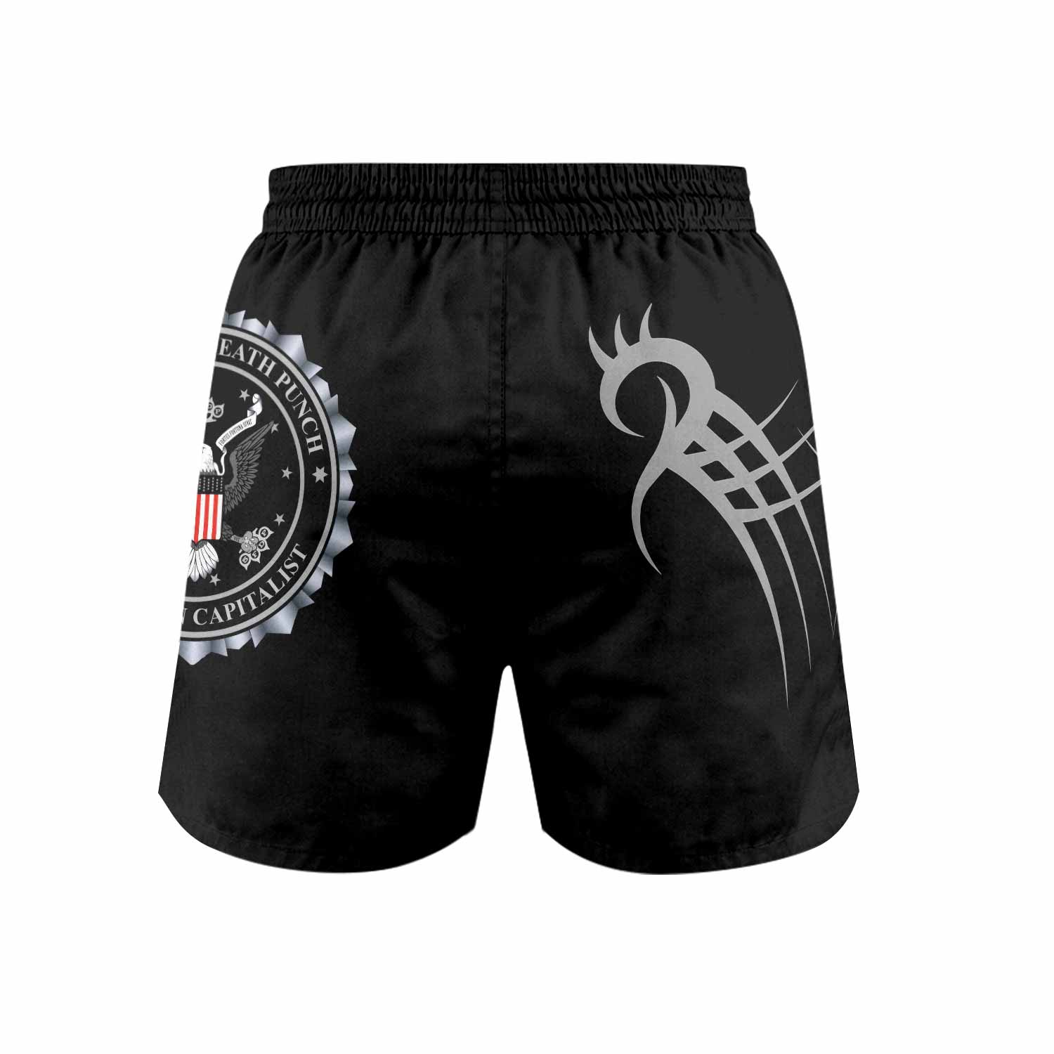 Five Finger Death Punch Grappling Shorts - back view mockup