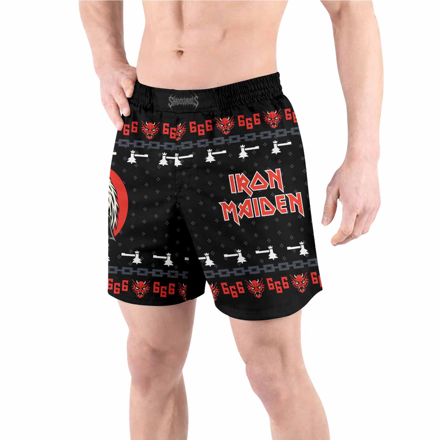 Iron Maiden Grappling Shorts - front view lifestyle