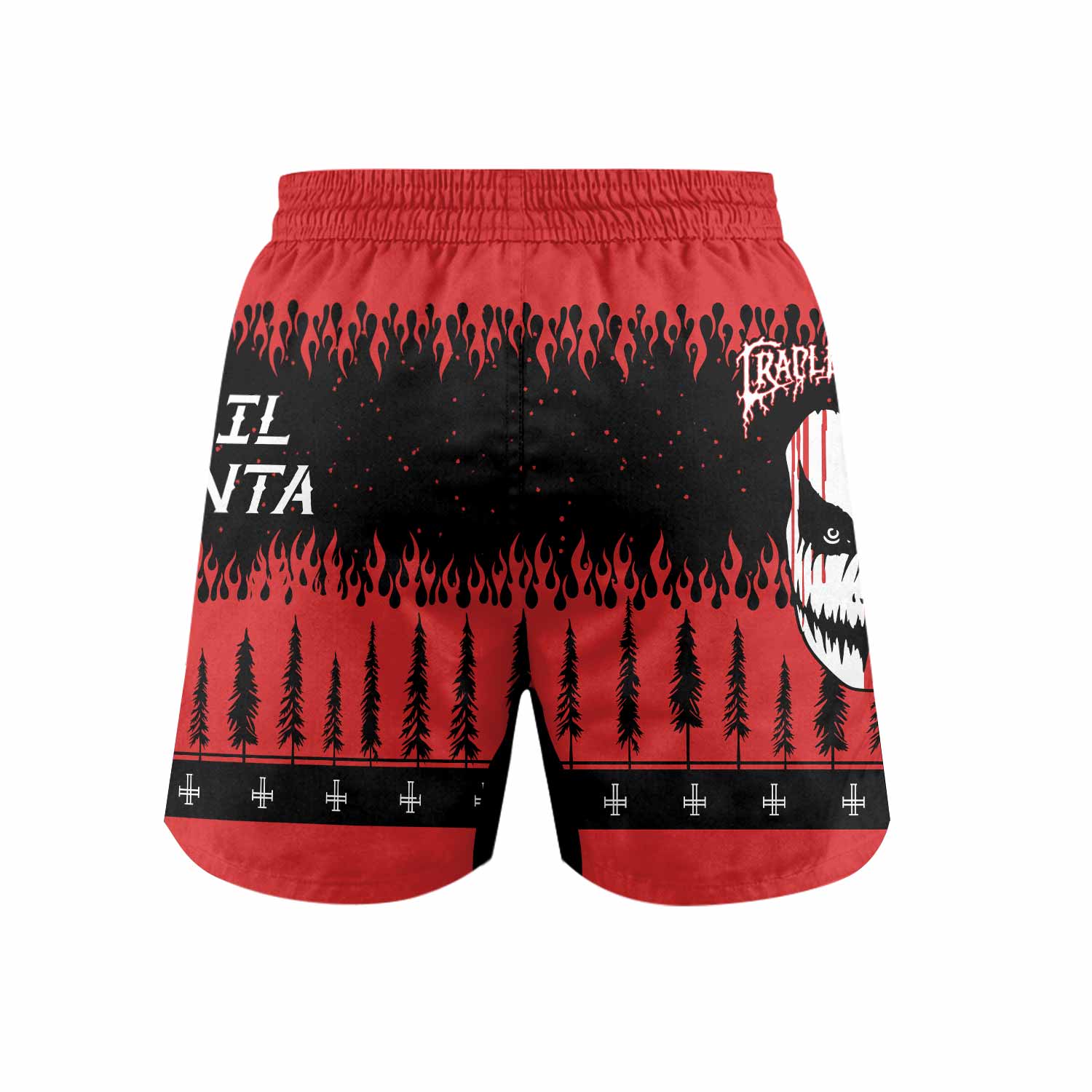 Cradle of Filth Hail Santa Grappling Shorts - back view mockup