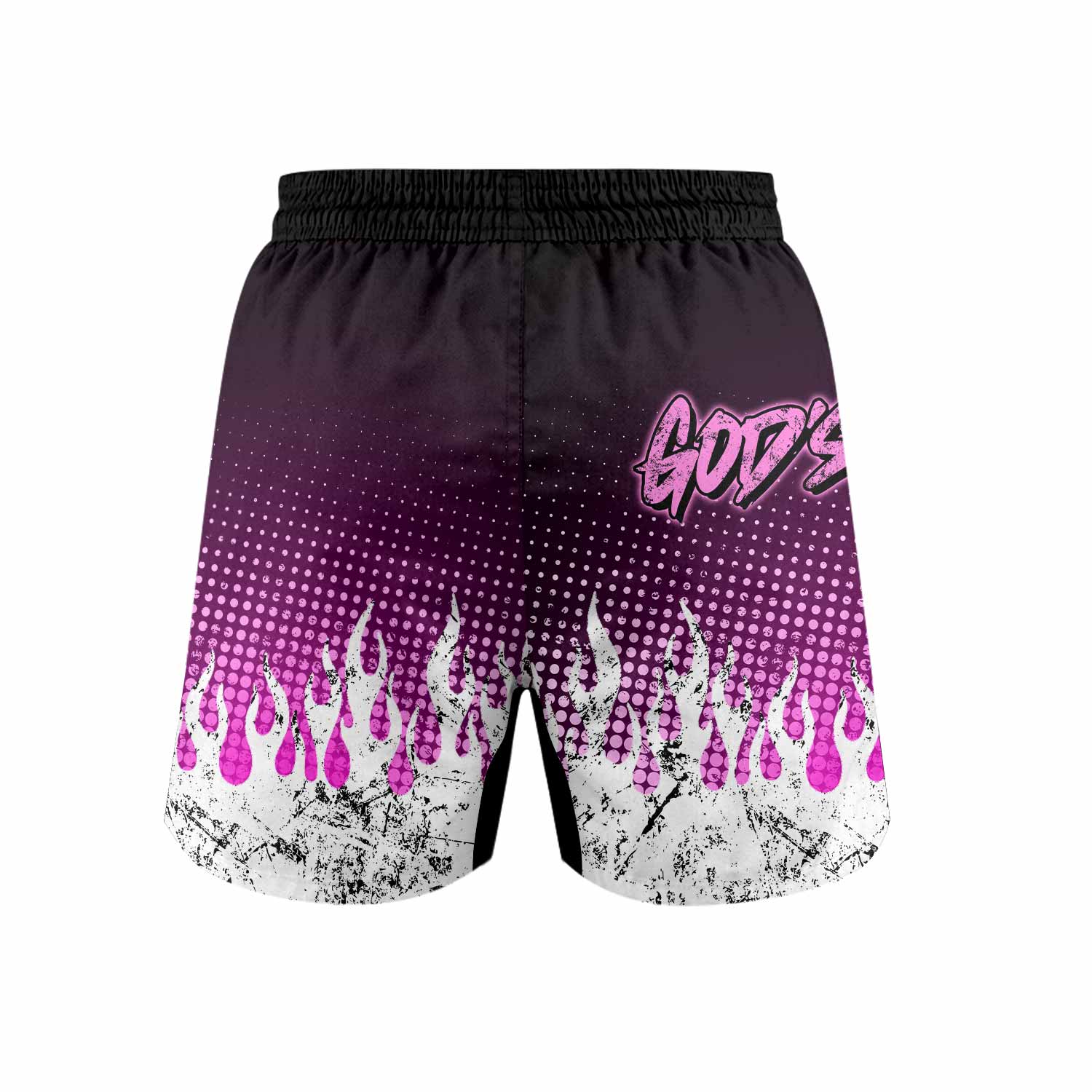 God's Will Be Done Grappling Shorts - back view mockup