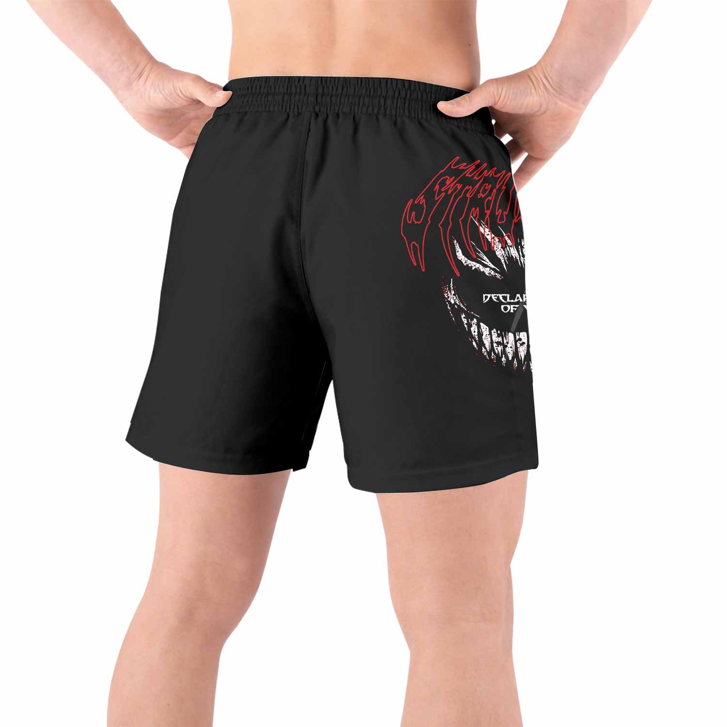 Declaration of War Grappling Shorts - back view lifestyle