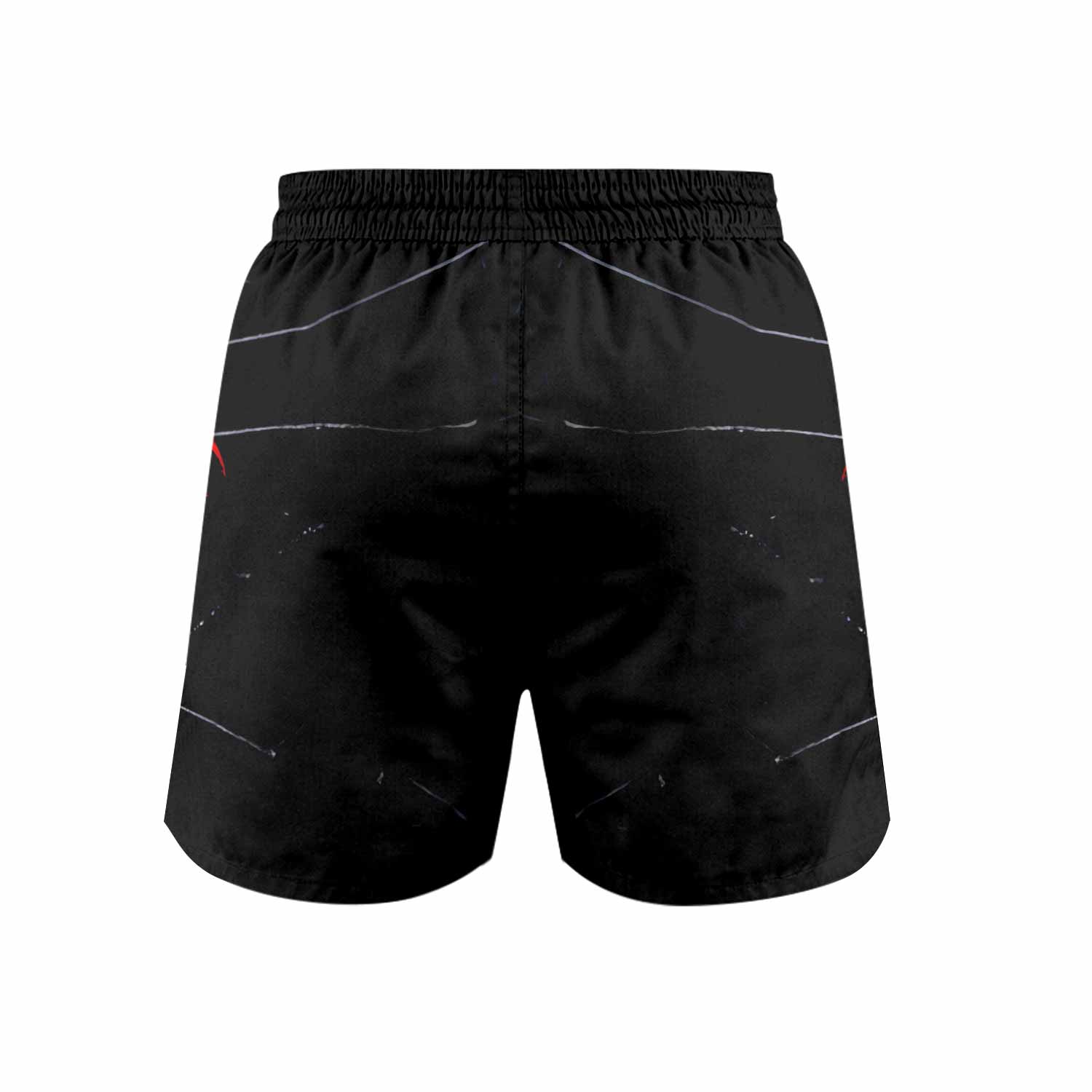 Crimson Arachnid Metal Grappling Shorts - back view mockup