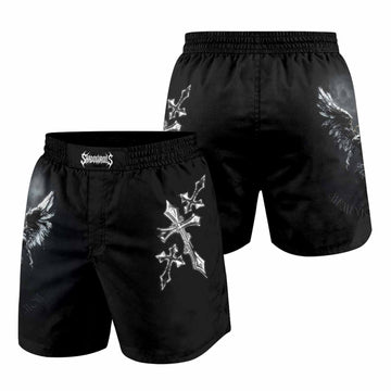 Memento Mori Grappling Shorts - front and back view