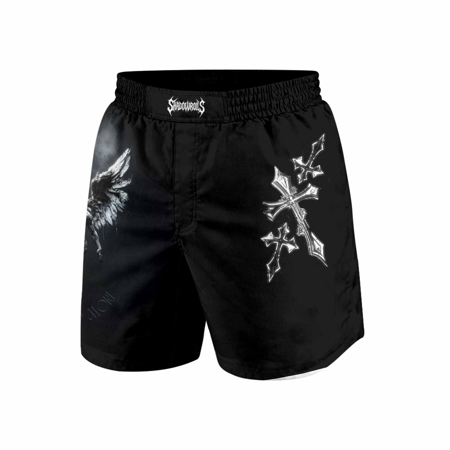 Memento Mori Grappling Shorts - front view mockup