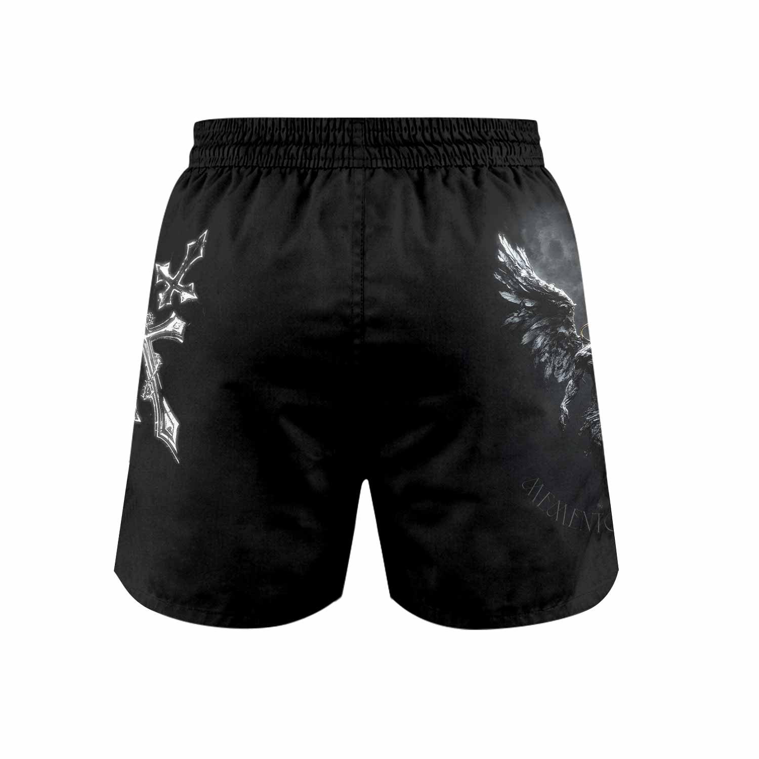 Memento Mori Grappling Shorts - back view mockup