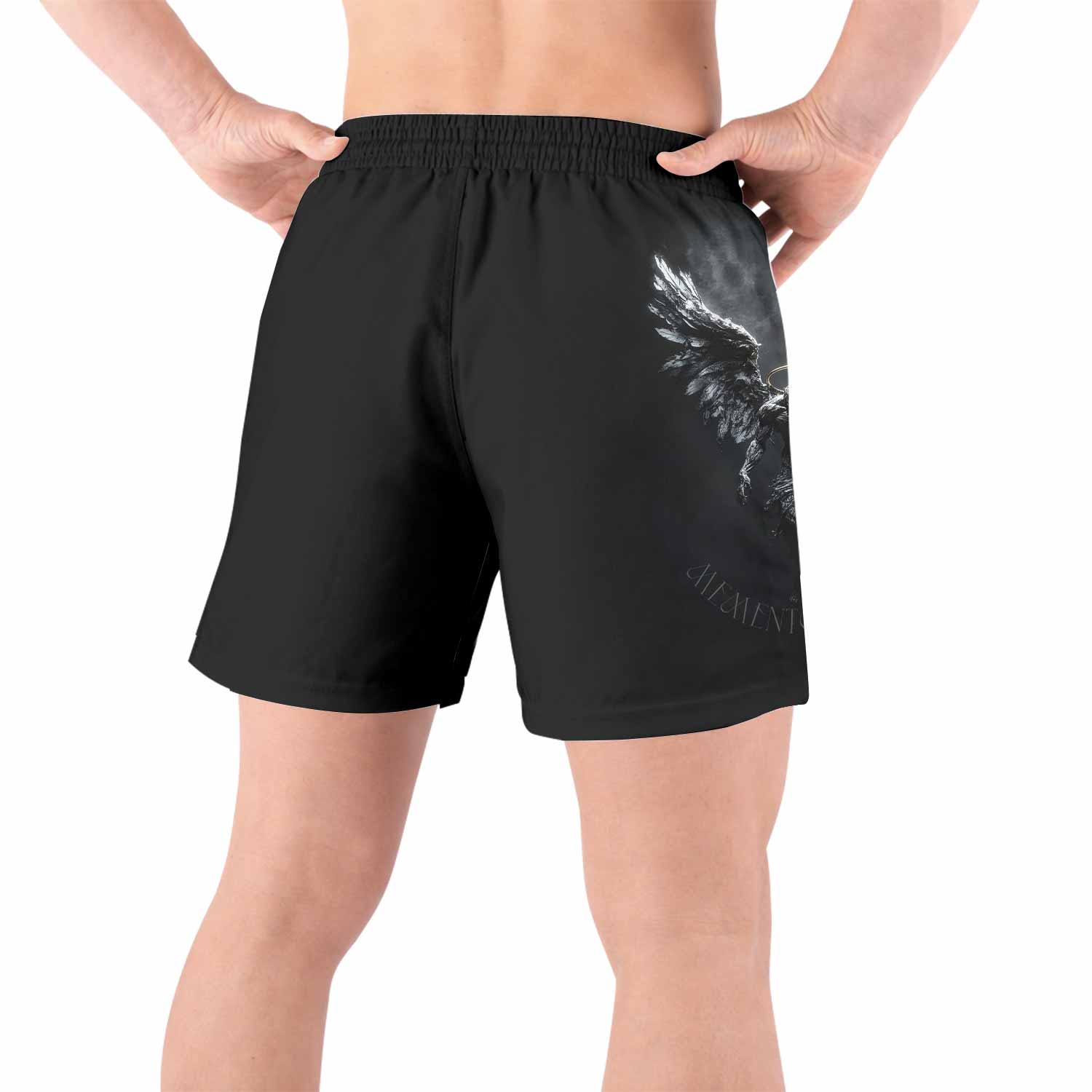 Memento Mori Grappling Shorts - back view lifestyle