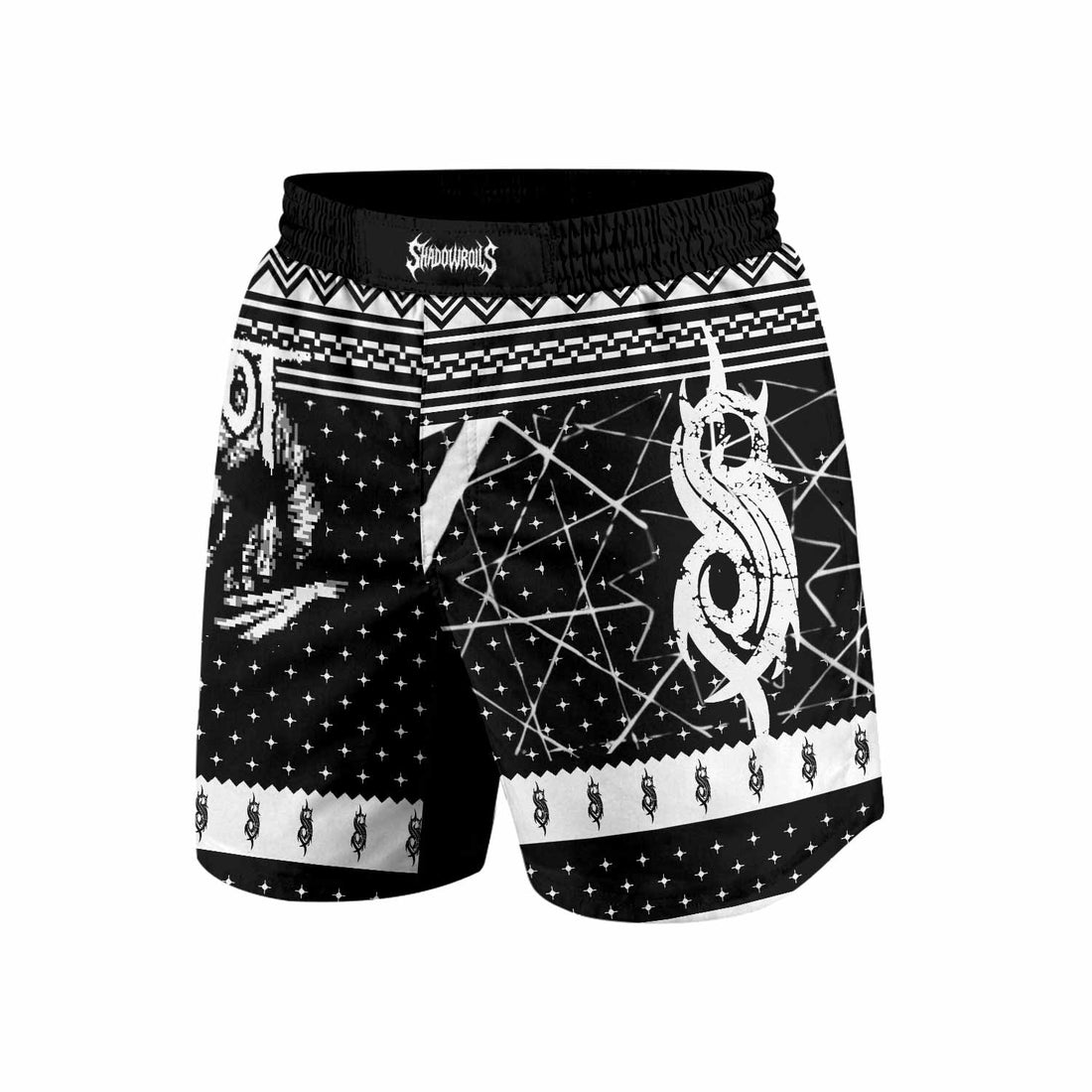 Slipknot Baphomet Grappling Shorts - front and back view