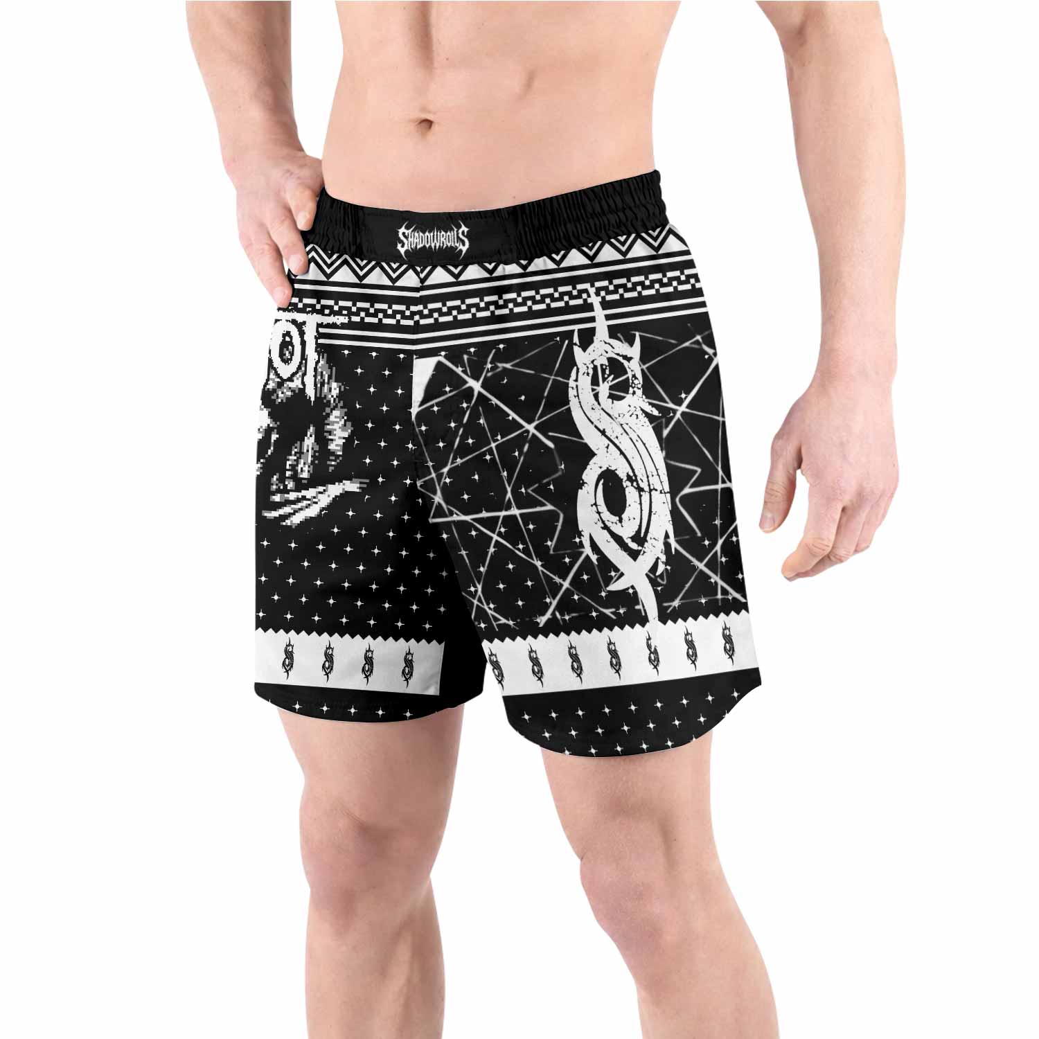 Slipknot Baphomet Grappling Shorts - front view lifestyle