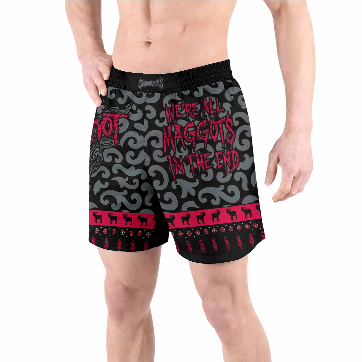 Slipknot Maggots Grappling Shorts - front view lifestyle