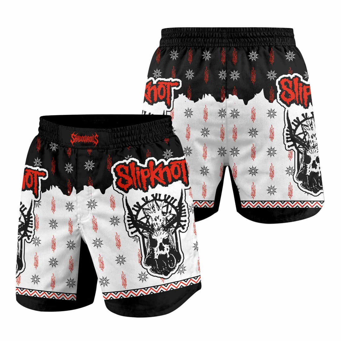 Slipknot Infernal Goat Grappling Shorts - front and back view