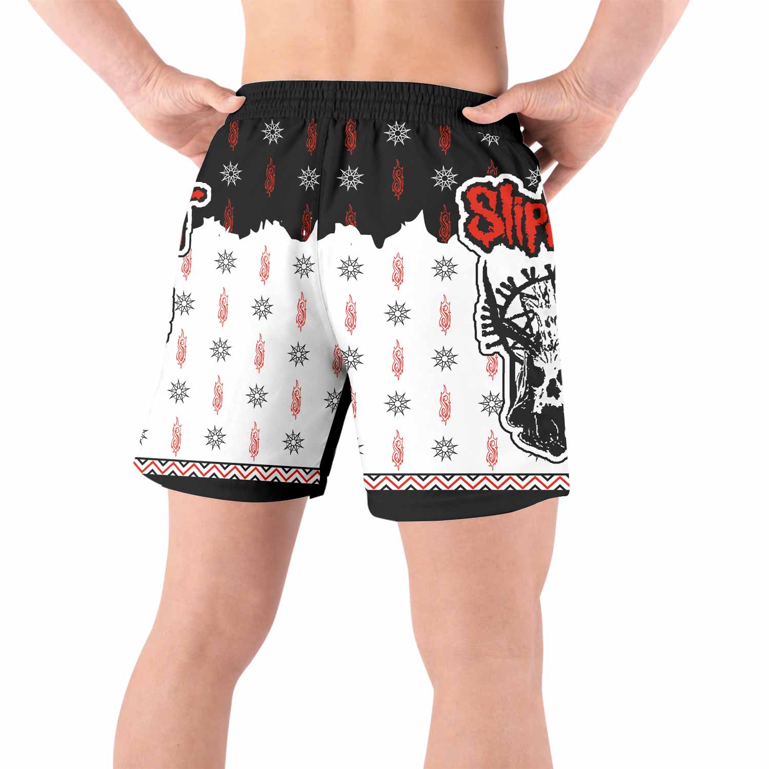 Slipknot Infernal Goat Grappling Shorts - back view lifestyle