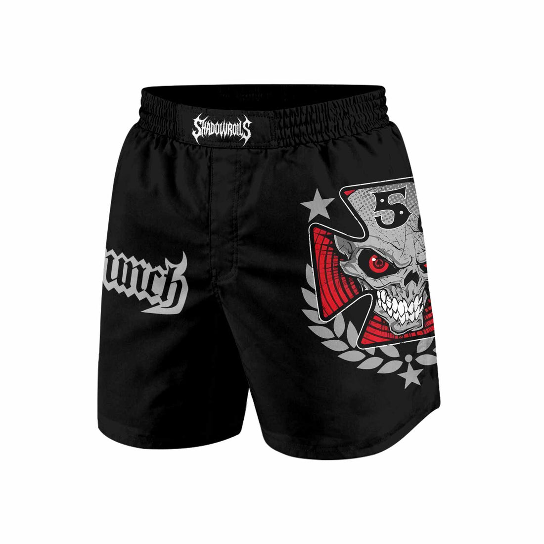 Death Punch Grappling Shorts - front and back view