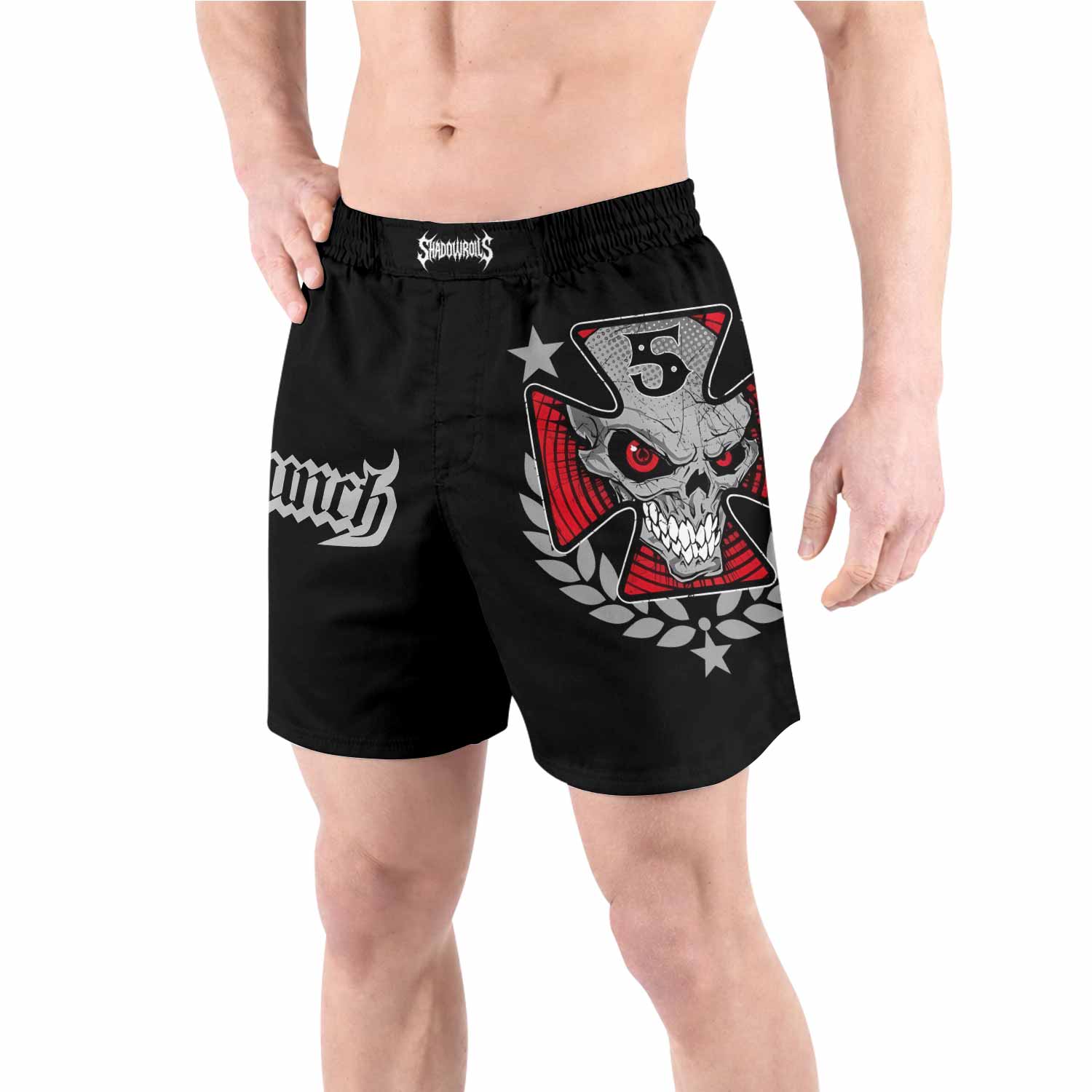 Death Punch Grappling Shorts - front view lifestyle