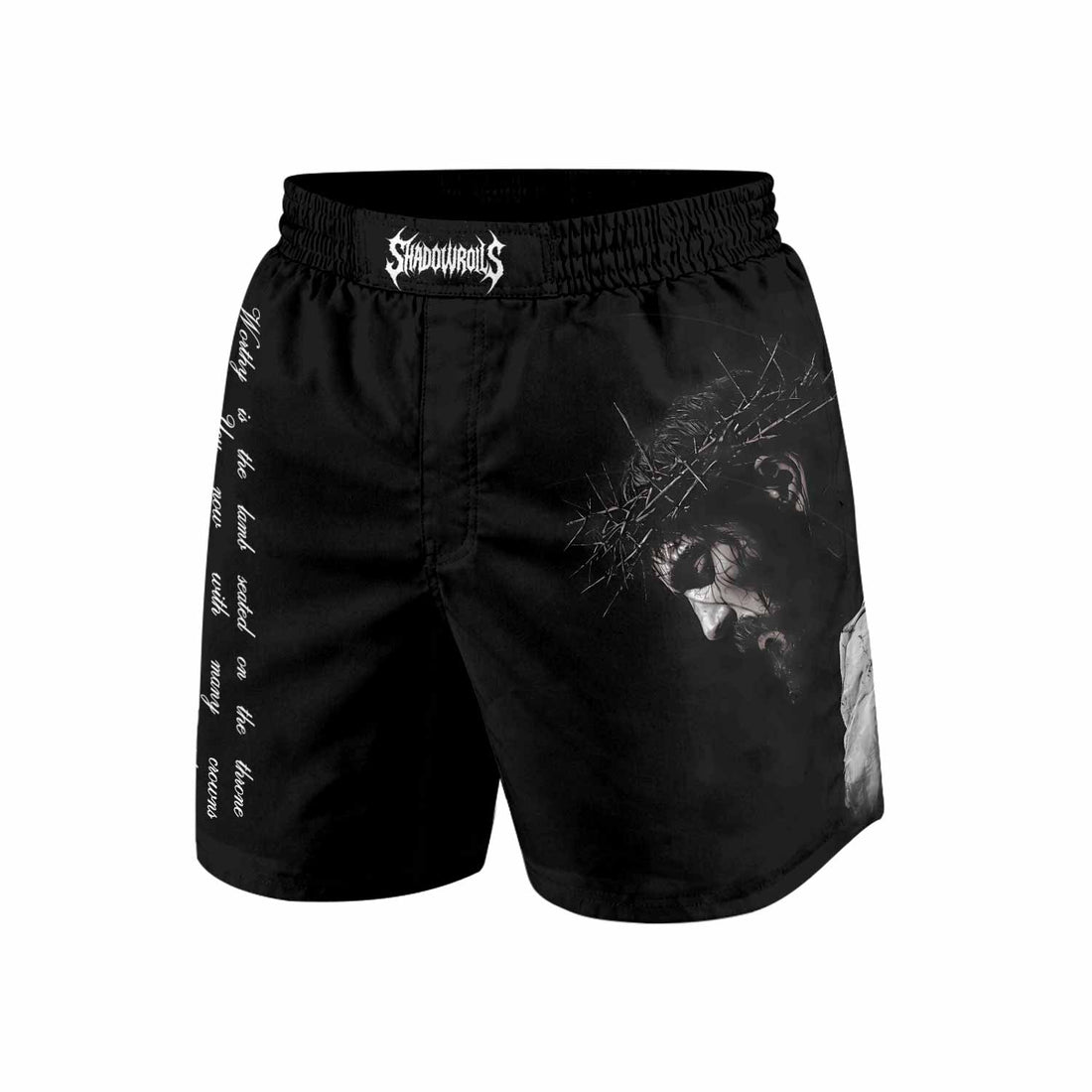 Crucified Silence Grappling Shorts - front and back view
