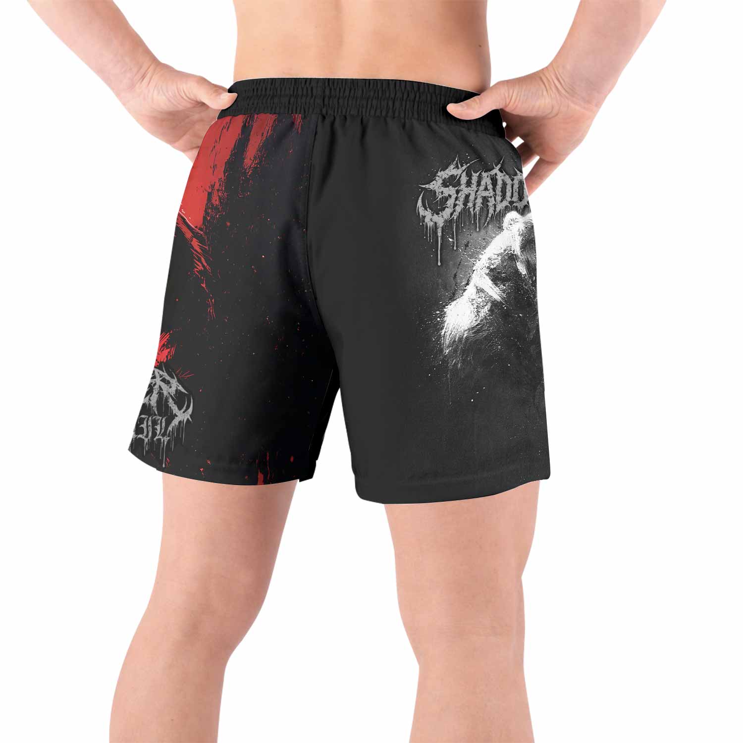 Slaughter to Prevail Bear Grappling Shorts - back view lifestyle