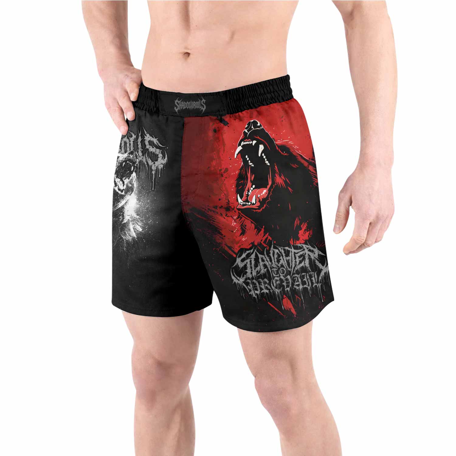 Slaughter to Prevail Bear Grappling Shorts - front view lifestyle