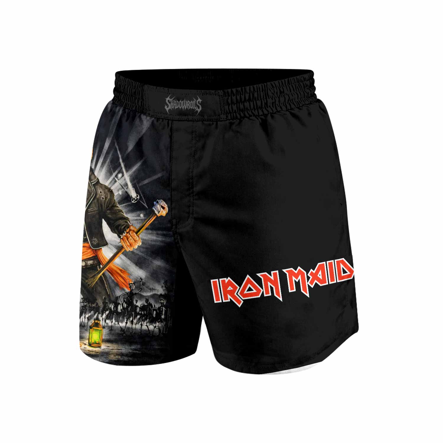 Iron Maiden Nights Of The Dead Grappling Shorts - front view mockup