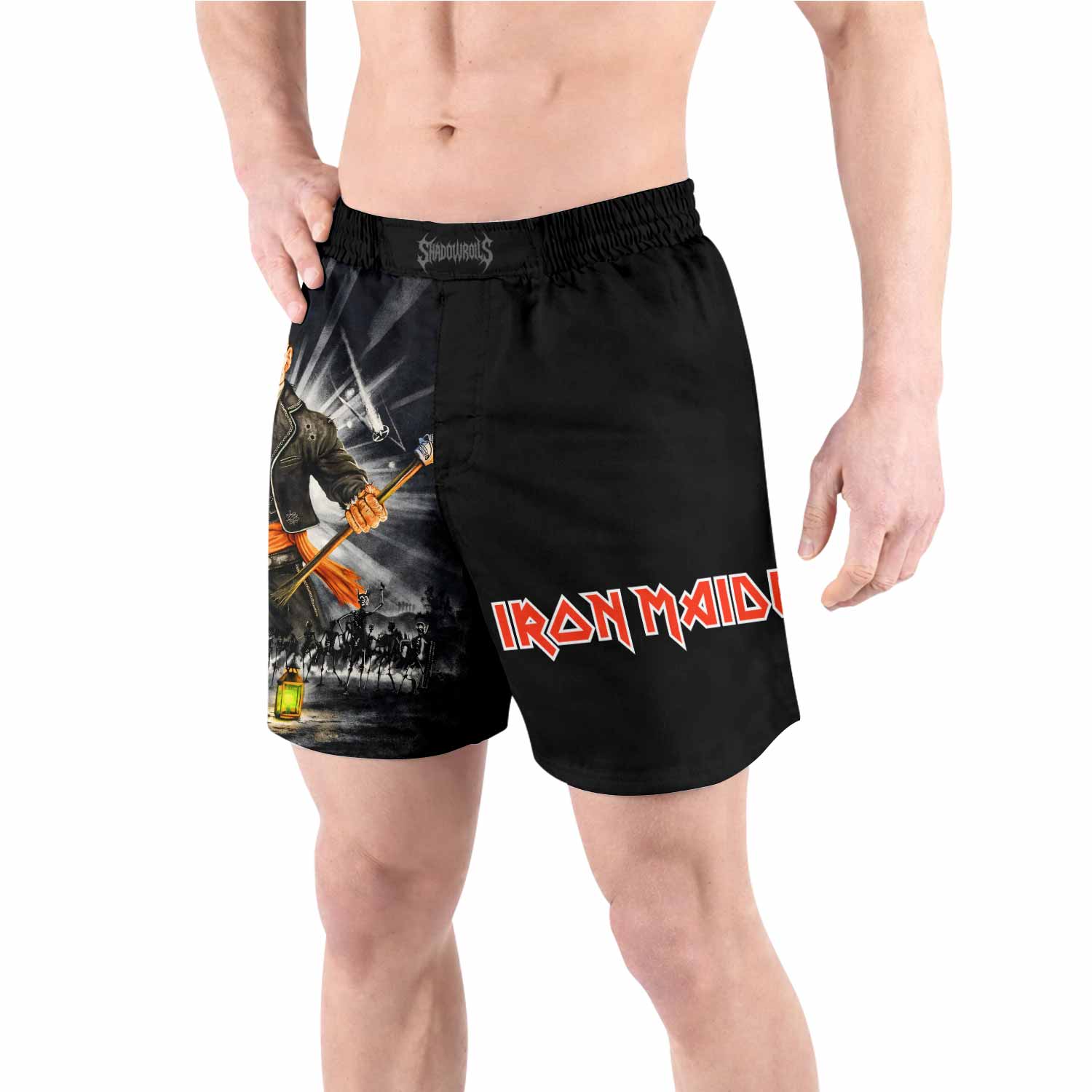 Iron Maiden Nights Of The Dead Grappling Shorts - front view lifestyle