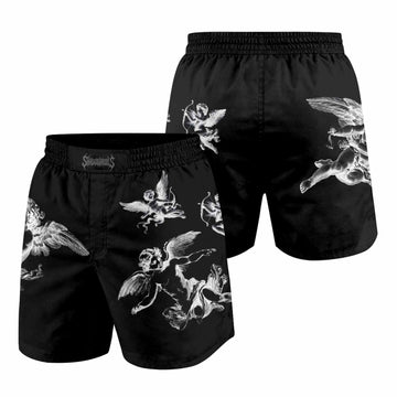 Angels of Solace Grappling Shorts - front and back view