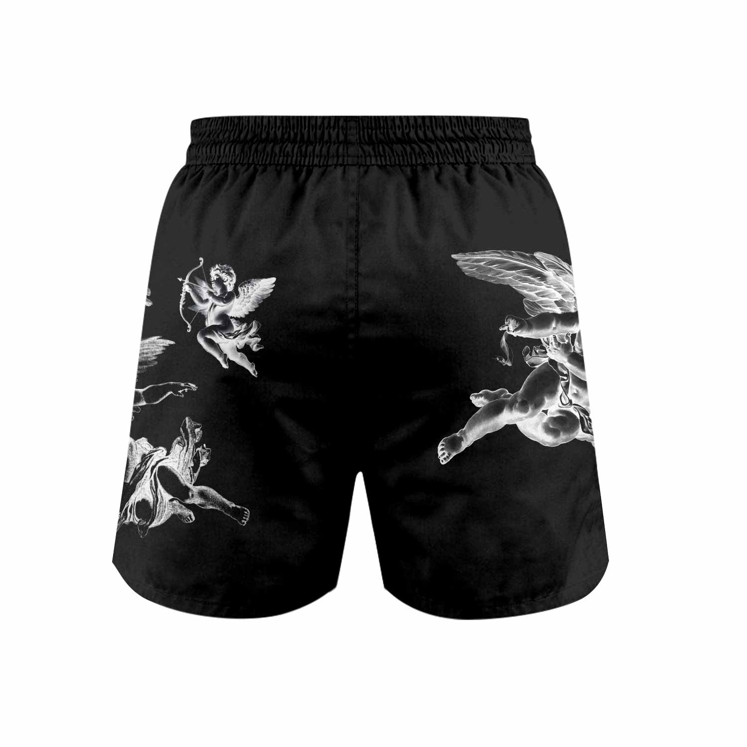 Angels of Solace Grappling Shorts - back view mockup