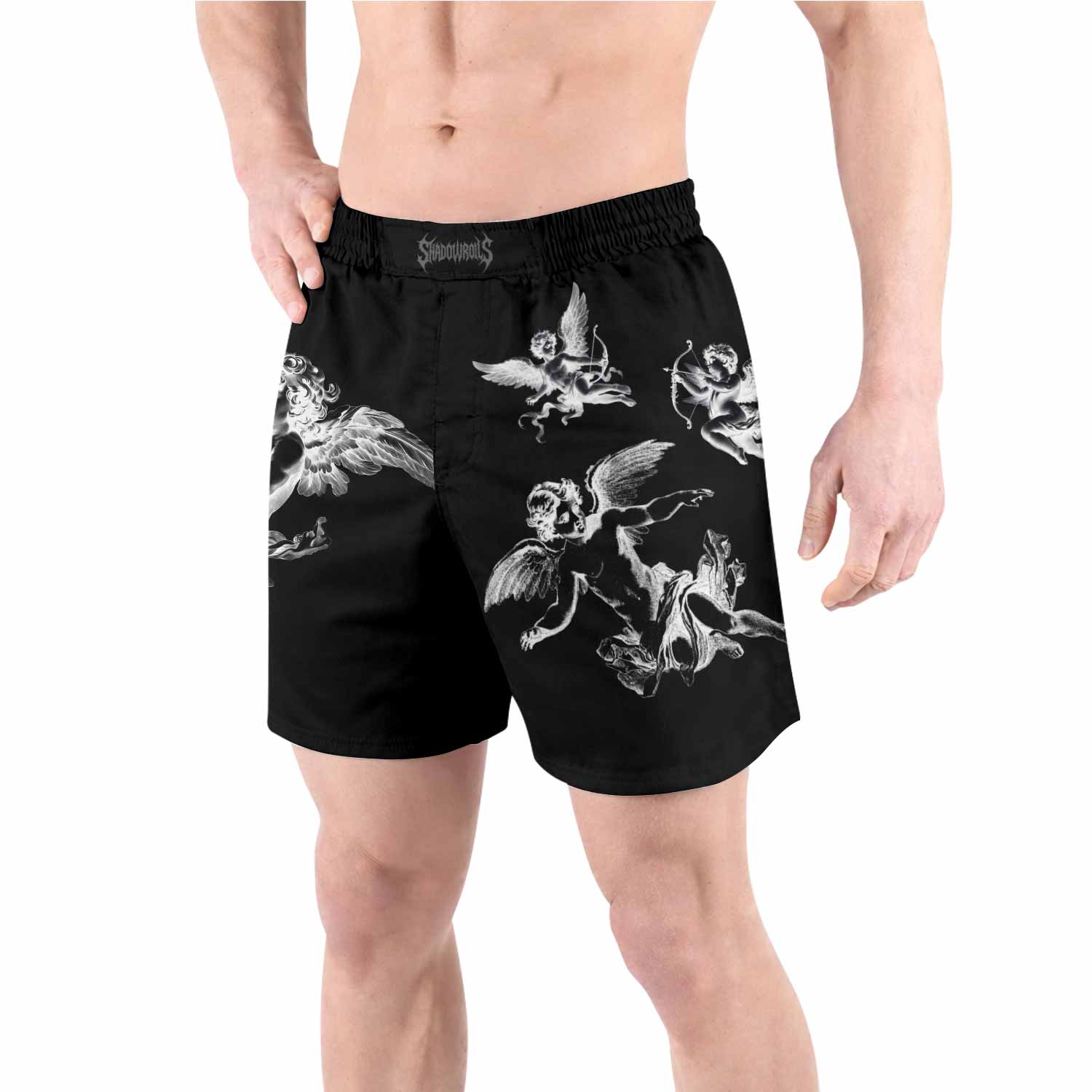 Angels of Solace Grappling Shorts - front view lifestyle