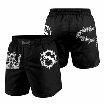 The King of Glory Grappling Shorts - front and back view