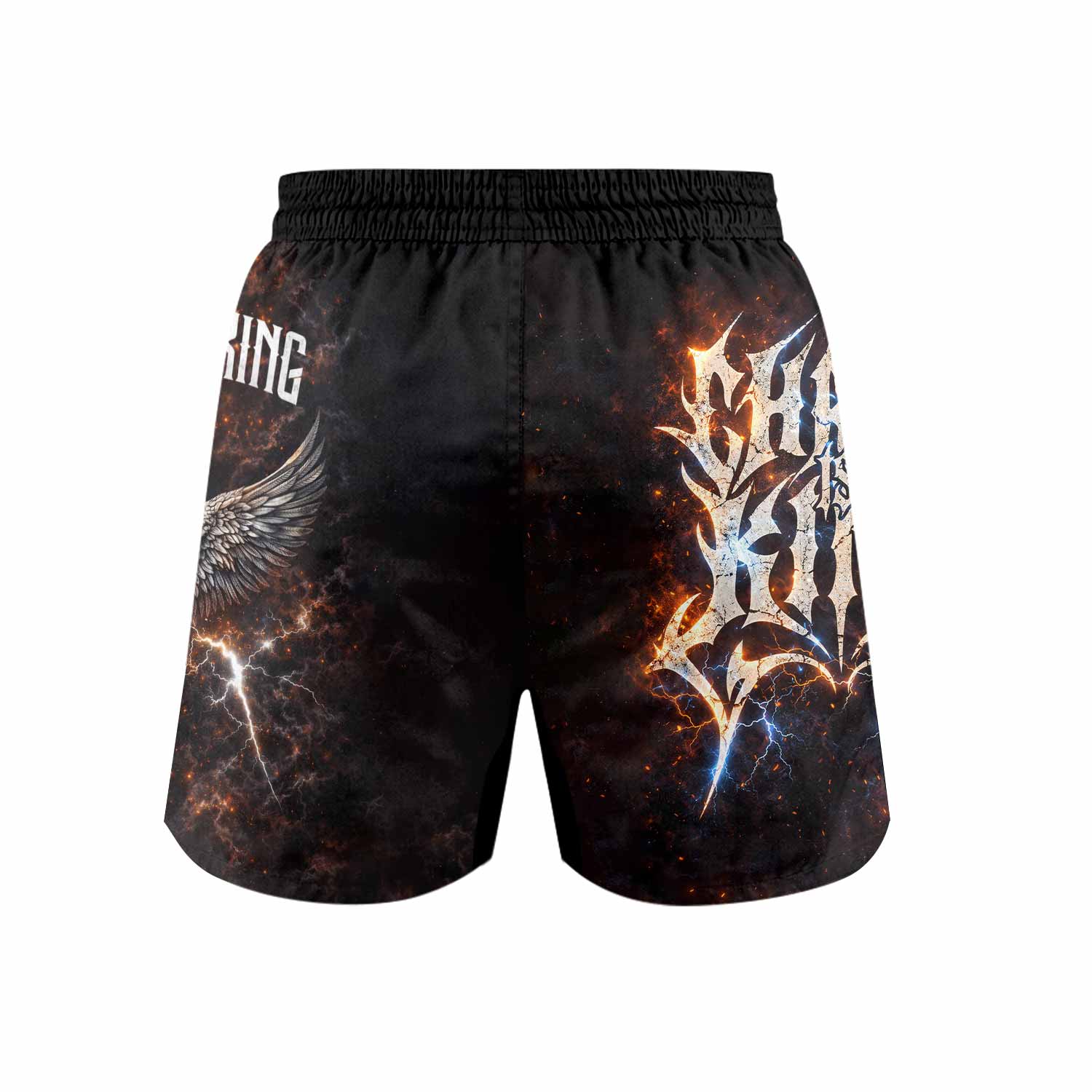 Christ is King Grappling Shorts - back view mockup