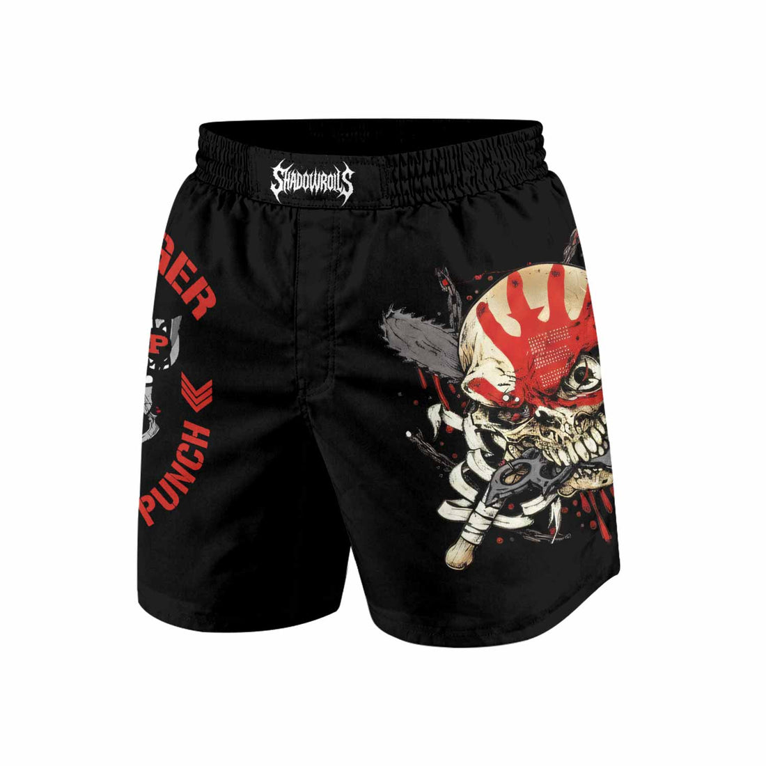 Five Finger Death Punch Shadowrolls Grappling Shorts - front and back view