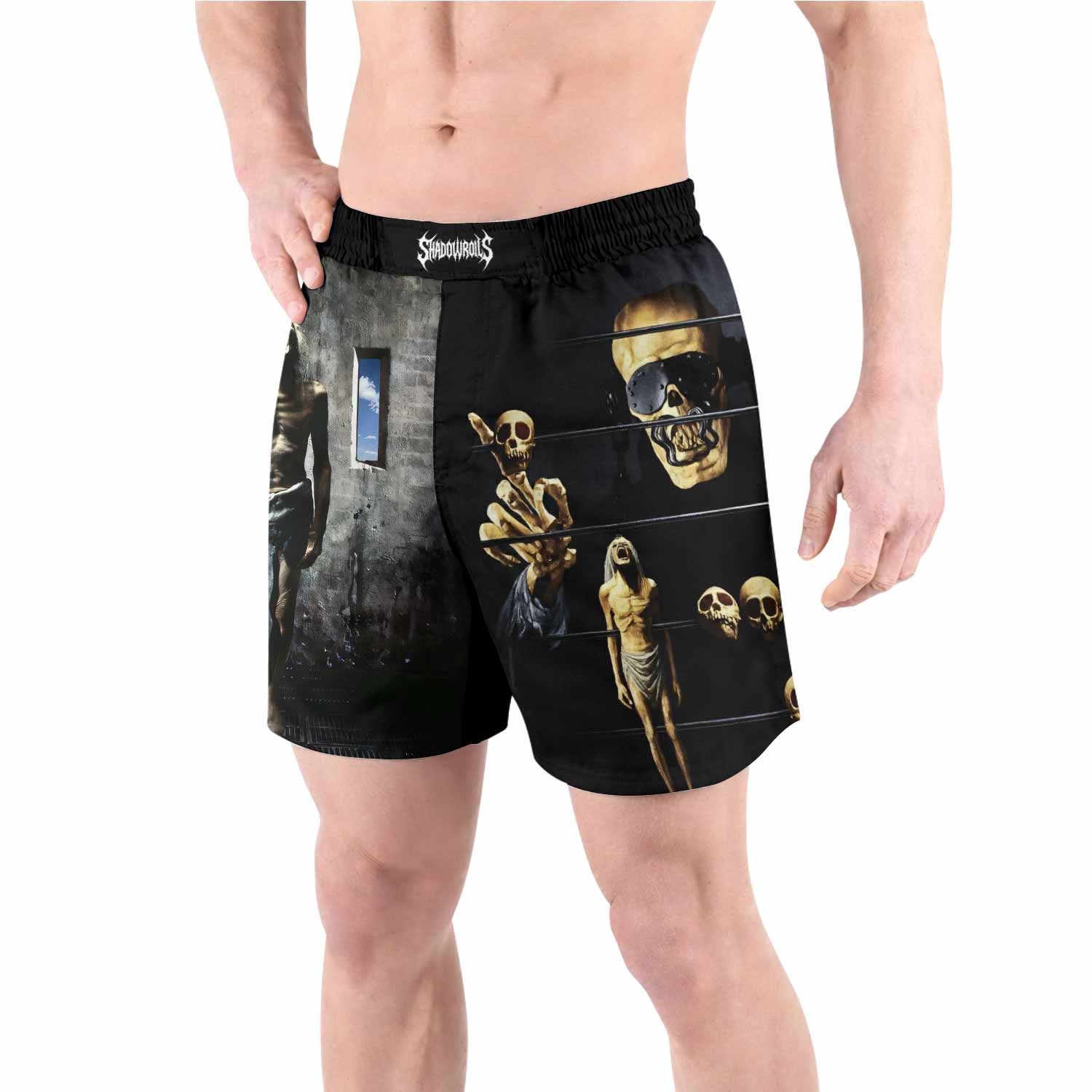 Megadeth Prison of Flesh Grappling Shorts - front view lifestyle