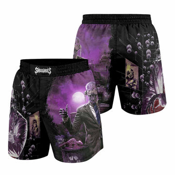Megadeth Toxic Messiah Grappling Shorts - front and back view