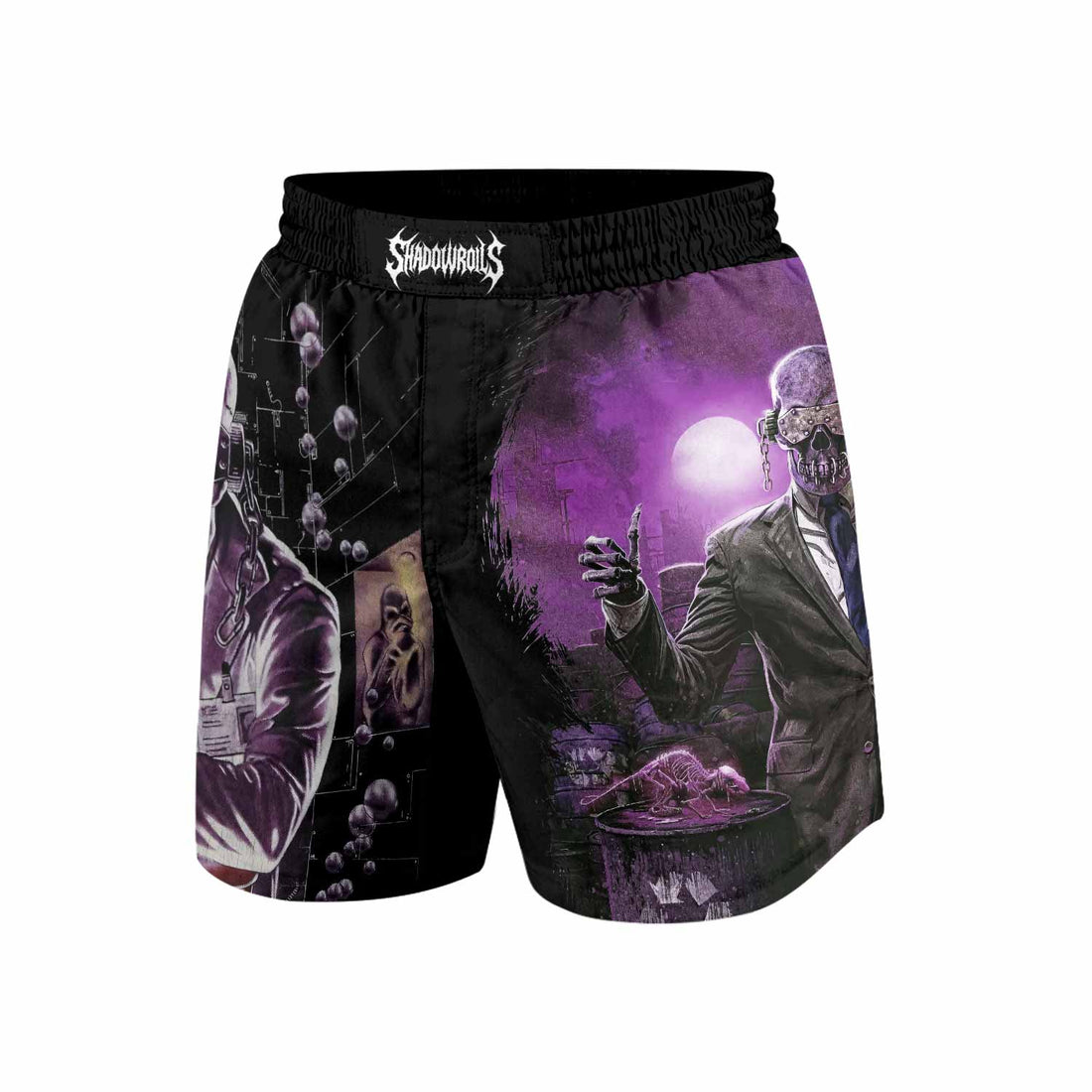Megadeth Toxic Messiah Grappling Shorts - front and back view