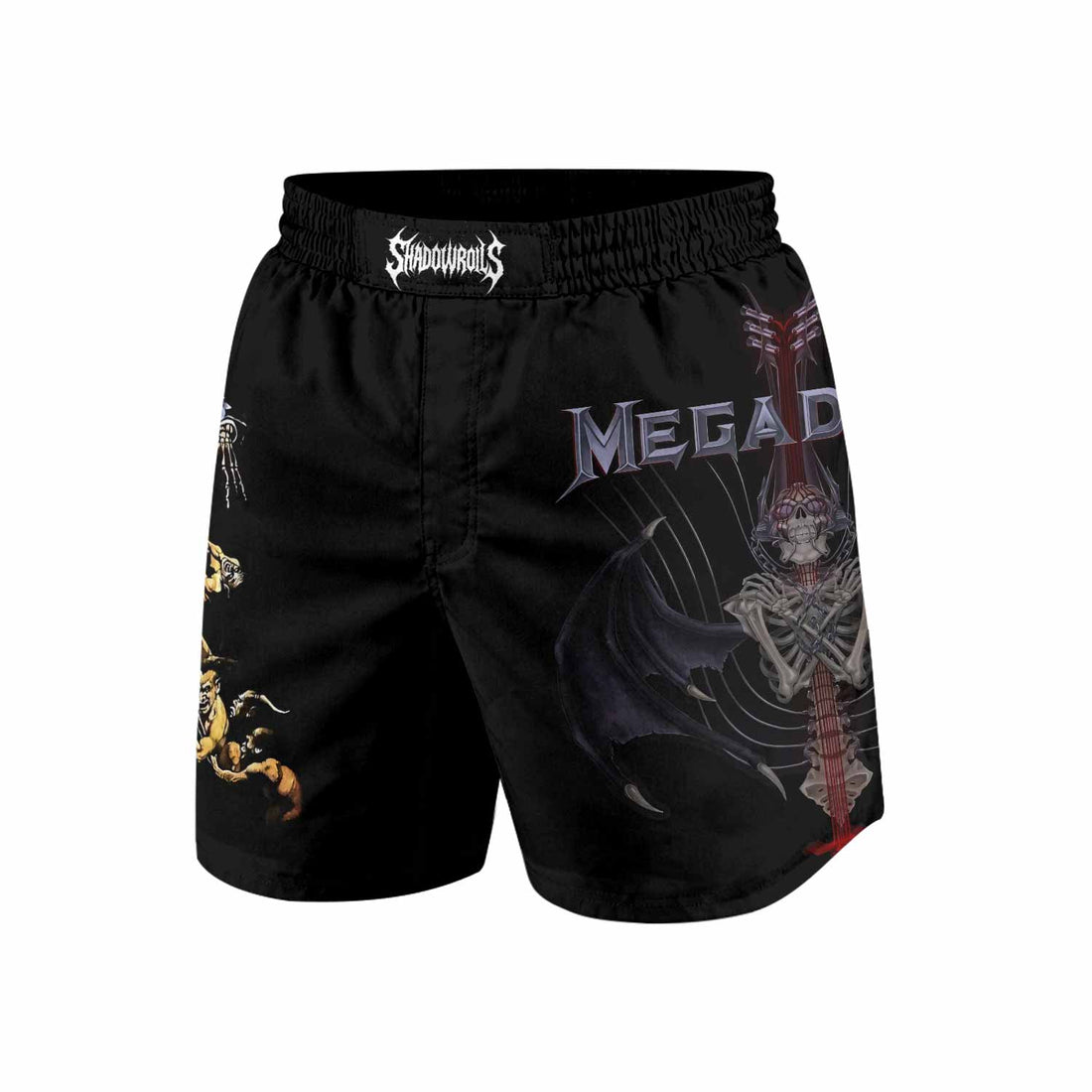 Megadeth Holy Wars 991 Wild Oats Grappling Shorts - front and back view