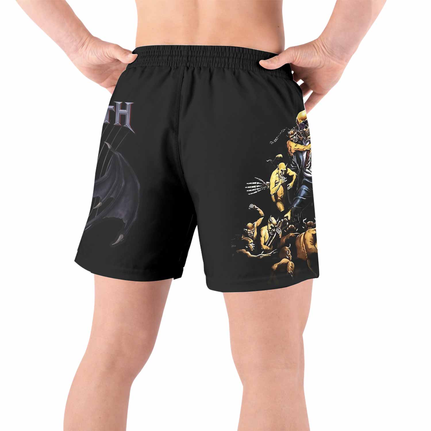 Megadeth Holy Wars 991 Wild Oats Grappling Shorts - back view lifestyle