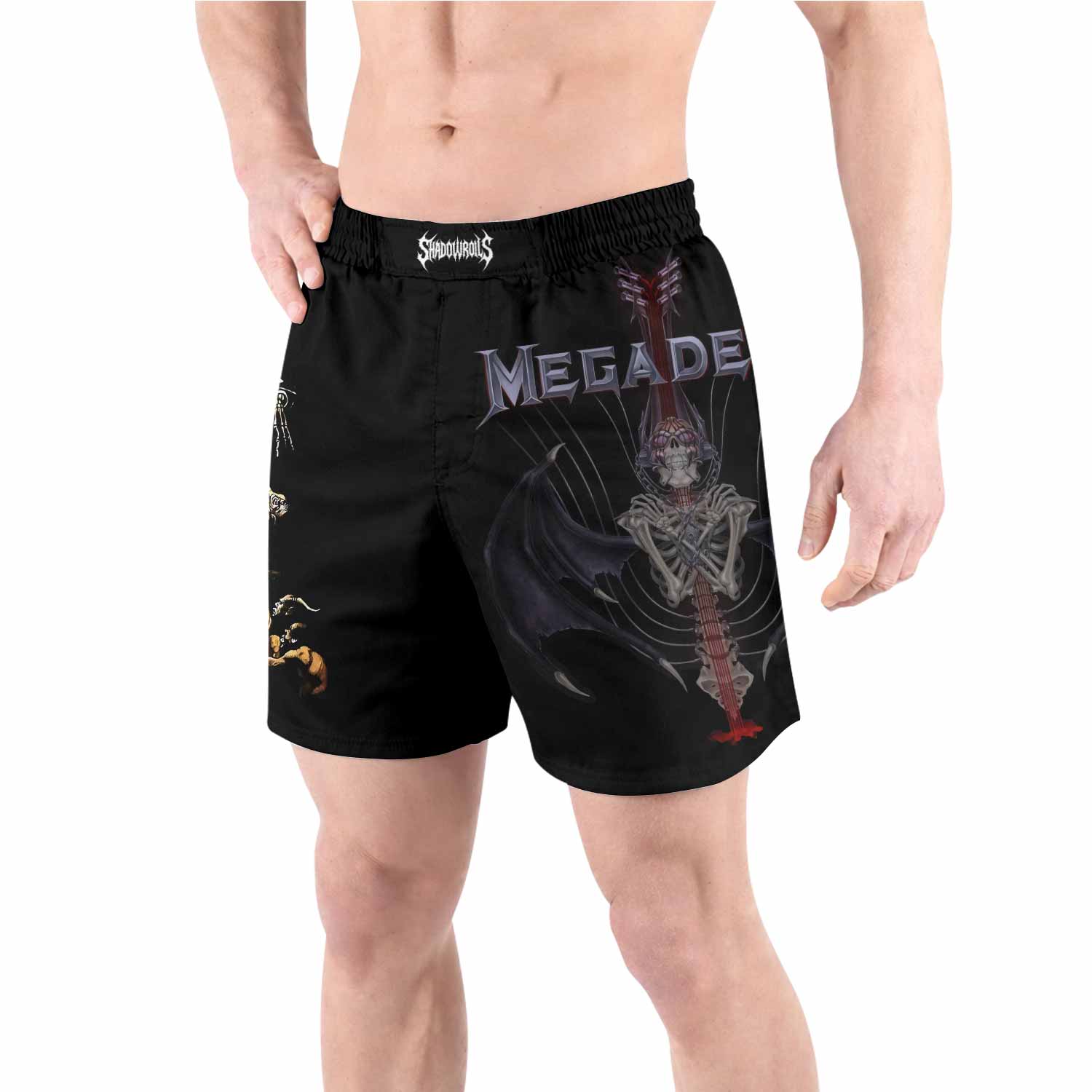 Megadeth Holy Wars 991 Wild Oats Grappling Shorts - front view lifestyle
