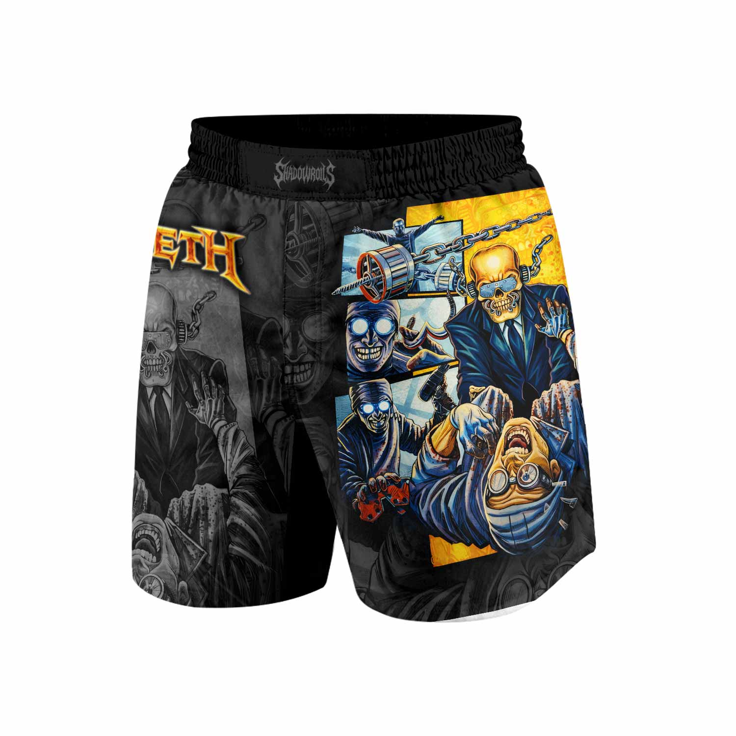 Megadeth Bloodstock Euro Tour Grappling Shorts - front view mockup