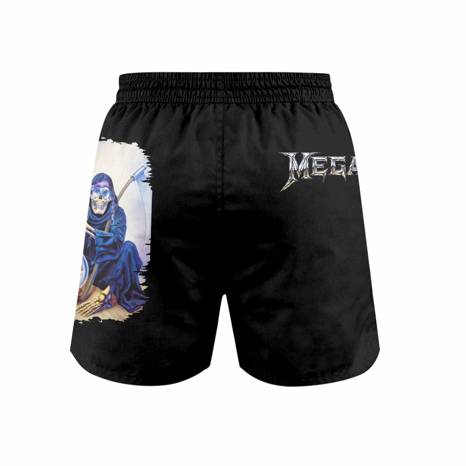 Megadeth Countdown to Submission Grappling Shorts - back view mockup