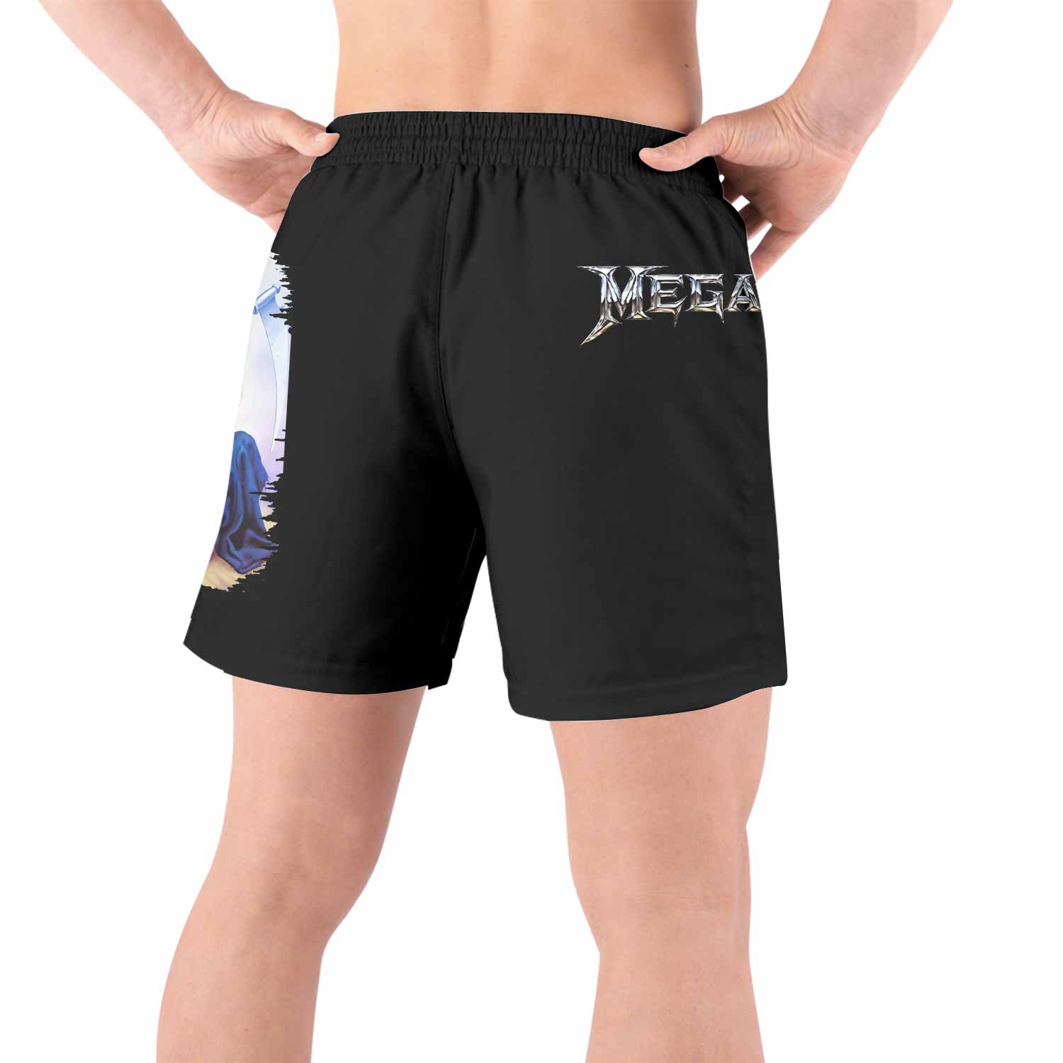 Megadeth Countdown to Submission Grappling Shorts - back view lifestyle