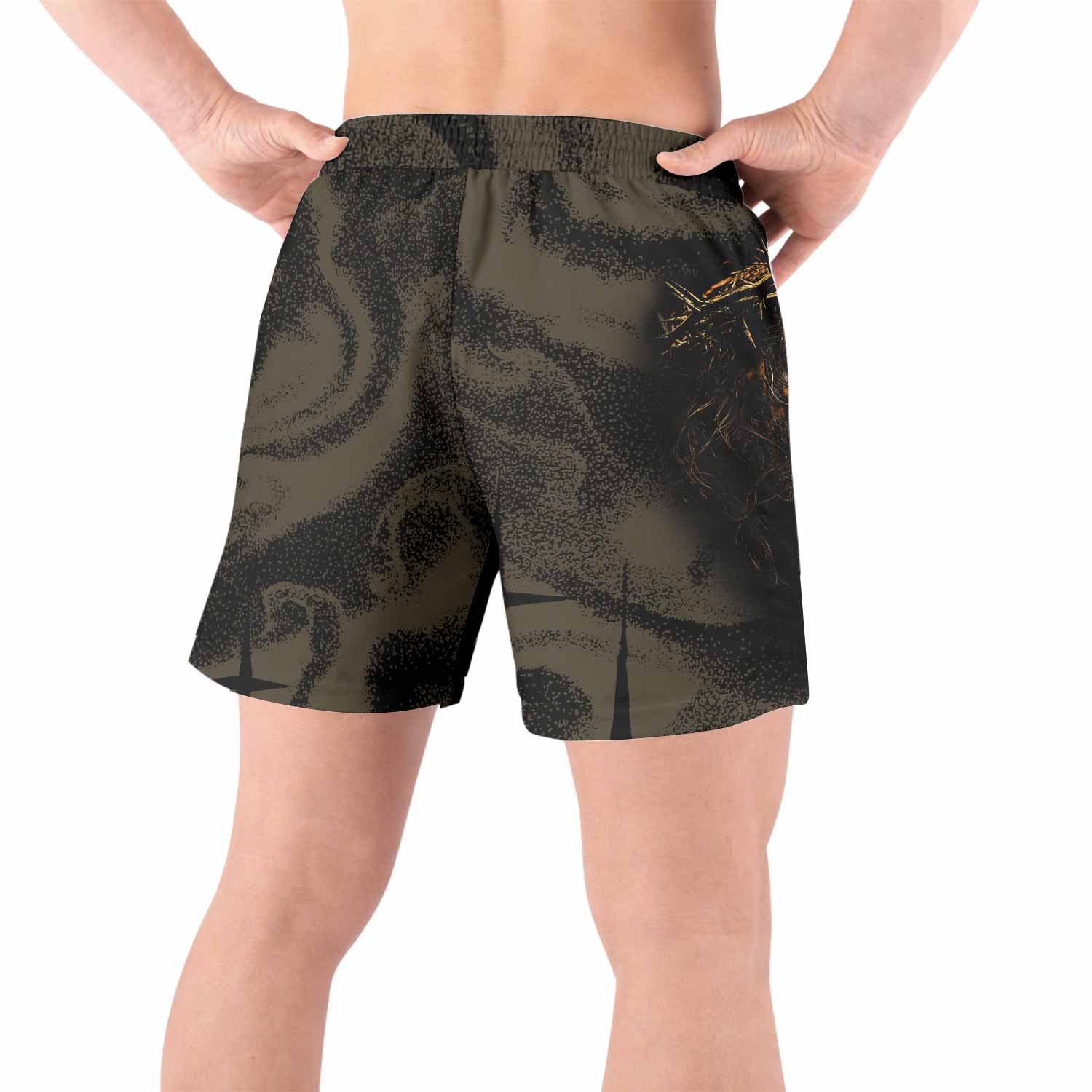 Live for Him Grappling Shorts - back view lifestyle