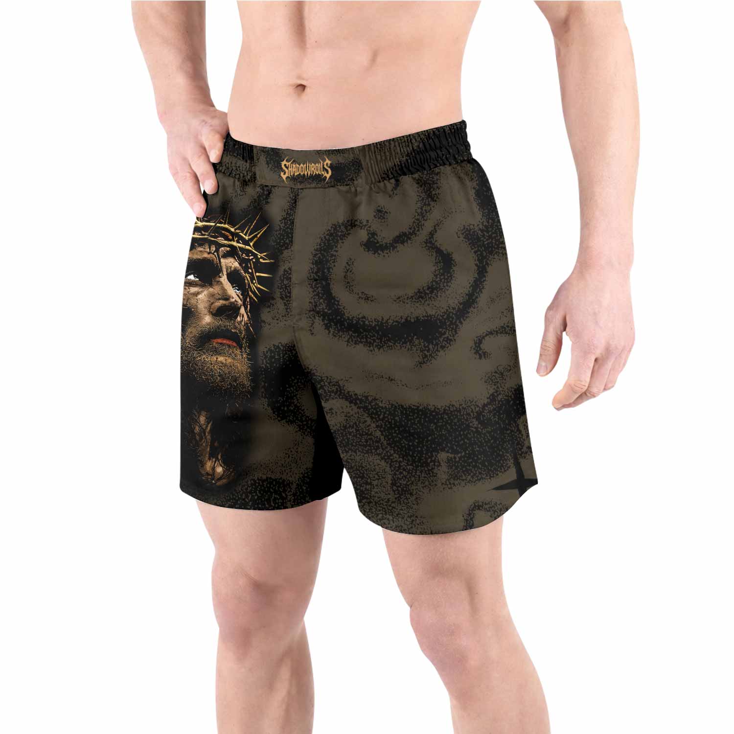 Live for Him Grappling Shorts - front view lifestyle