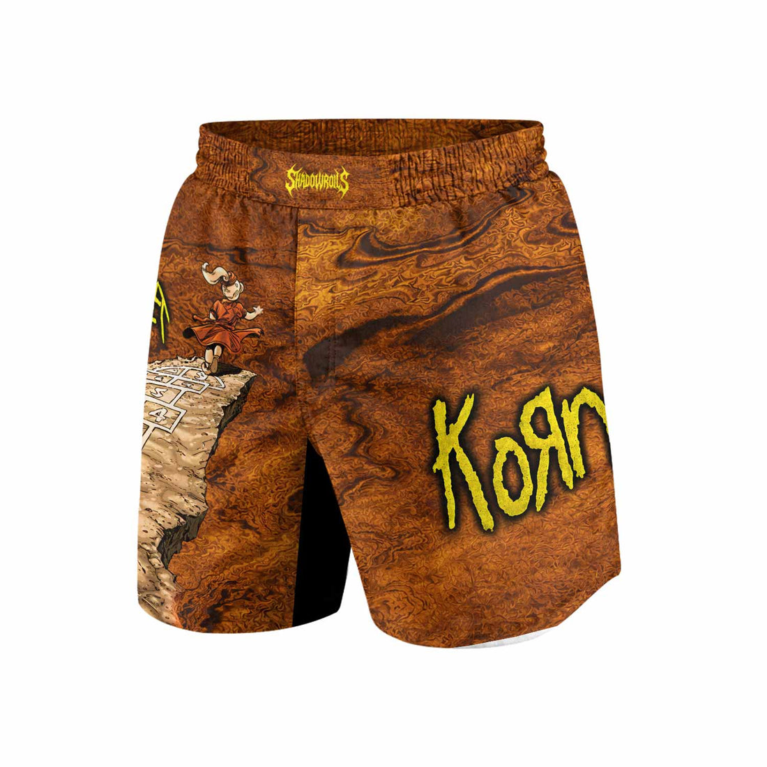 Follow the Leader Korn Grappling Shorts - front and back view
