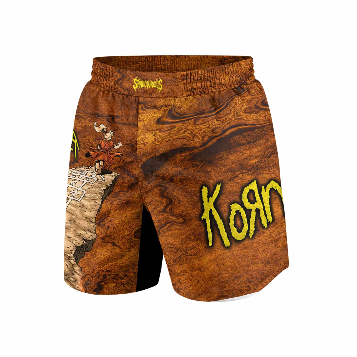 Follow the Leader Korn Grappling Shorts - front view mockup