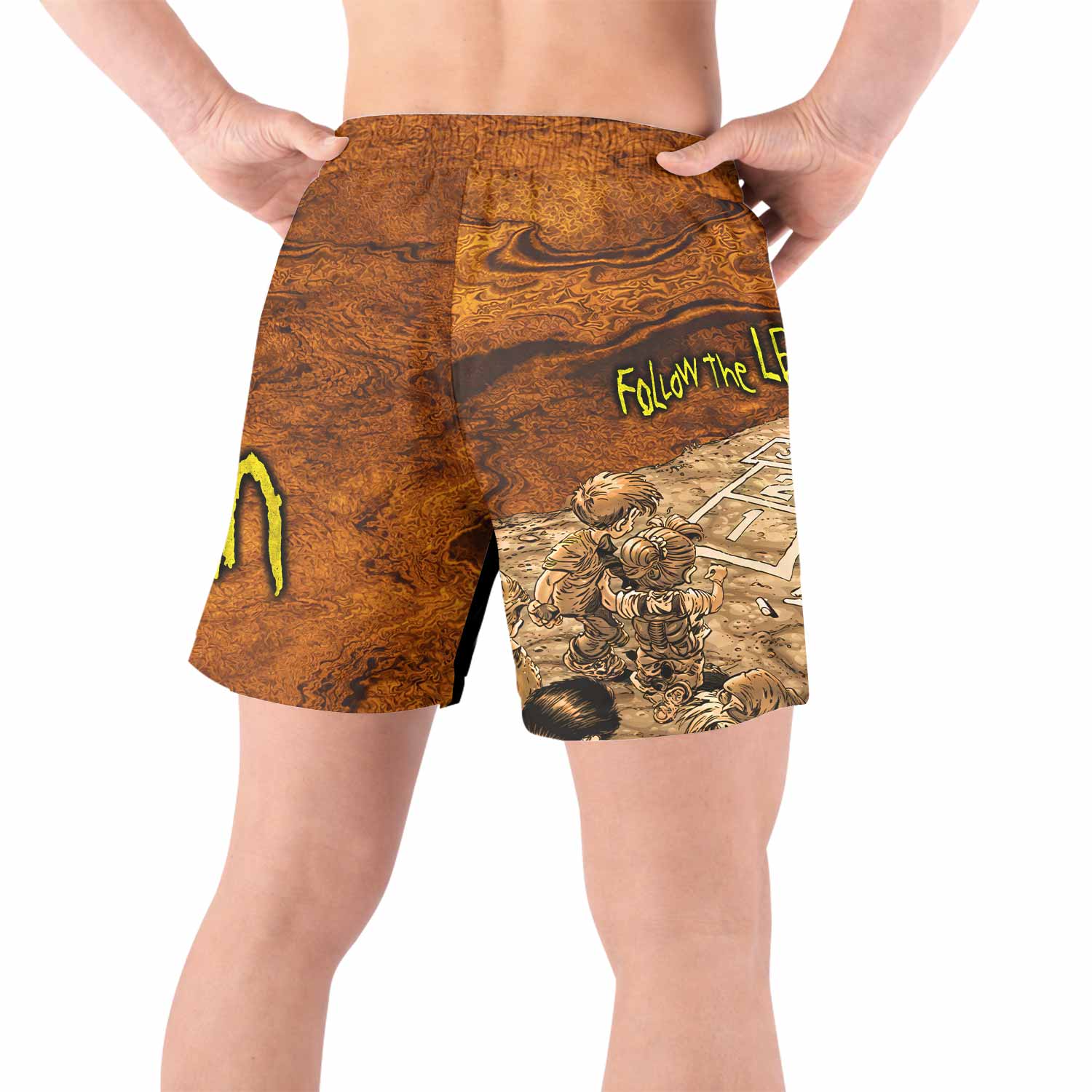 Follow the Leader Korn Grappling Shorts - back view lifestyle