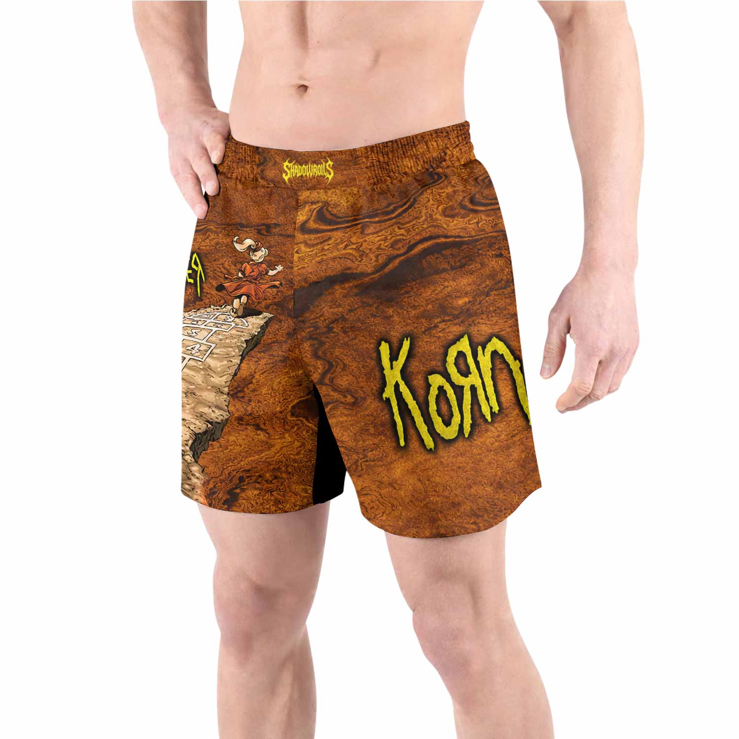 Follow the Leader Korn Grappling Shorts - front view lifestyle