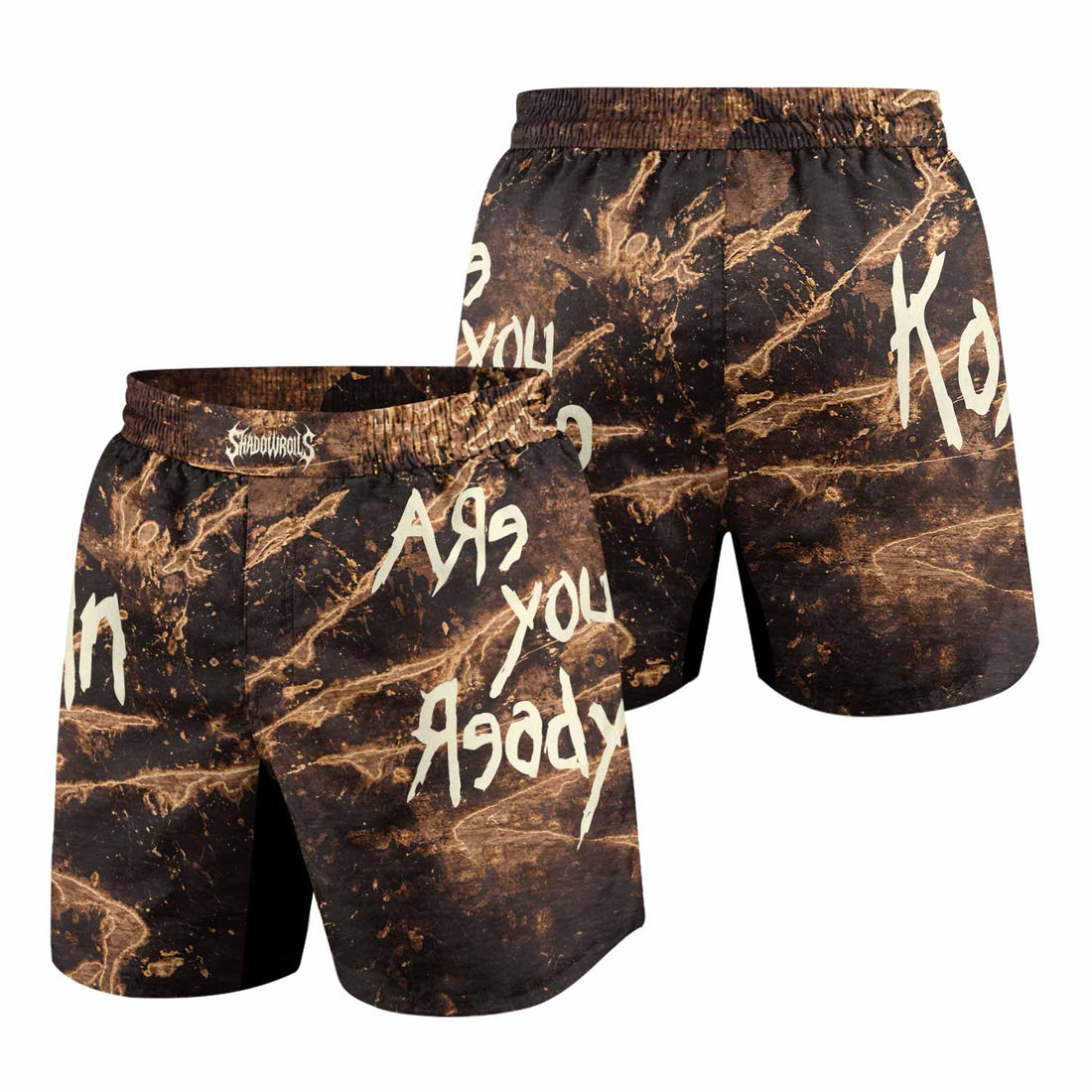Are You Ready Korn Grappling Shorts - front and back view